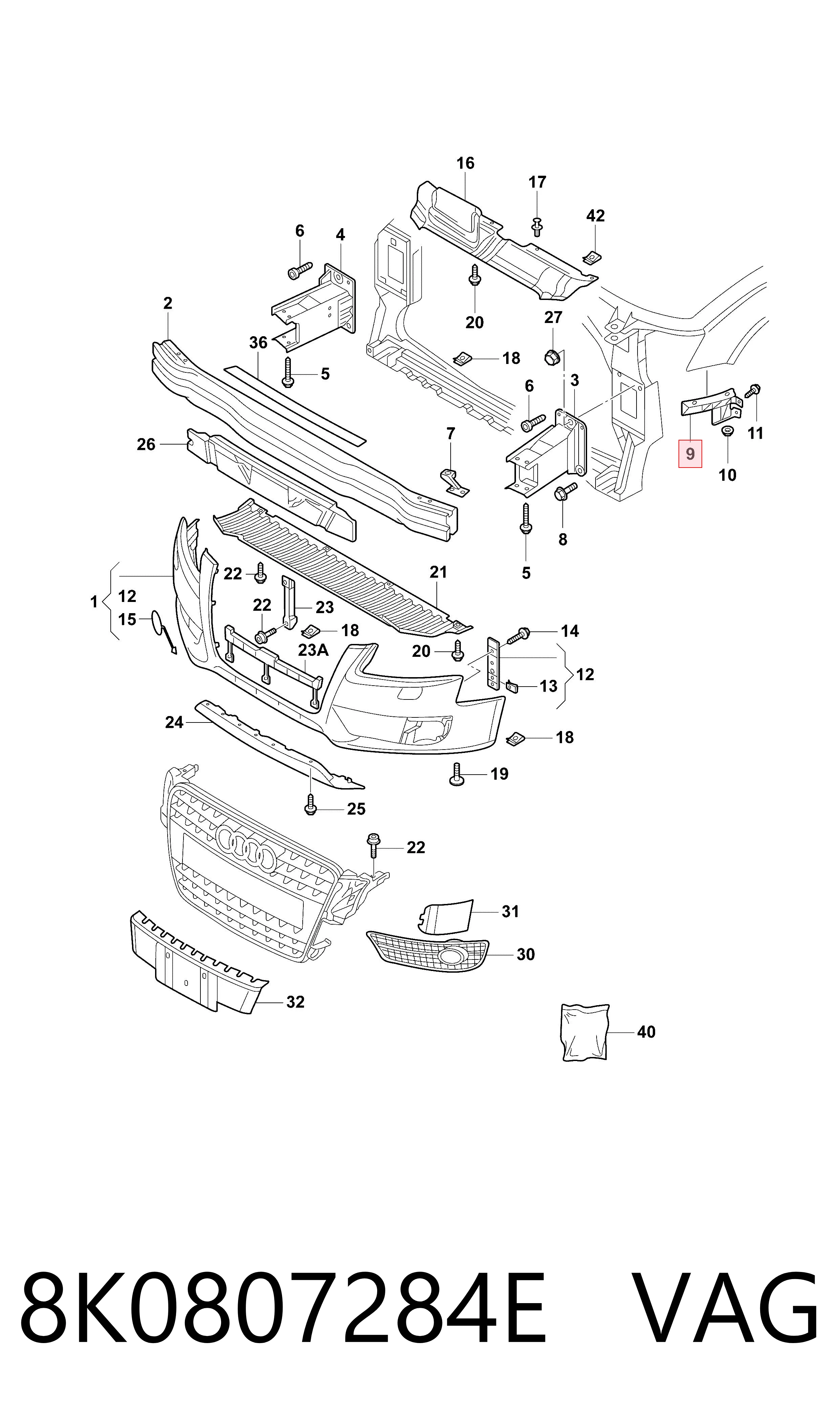 Купить 30807672 AND Кронштейн бампера переднего правый