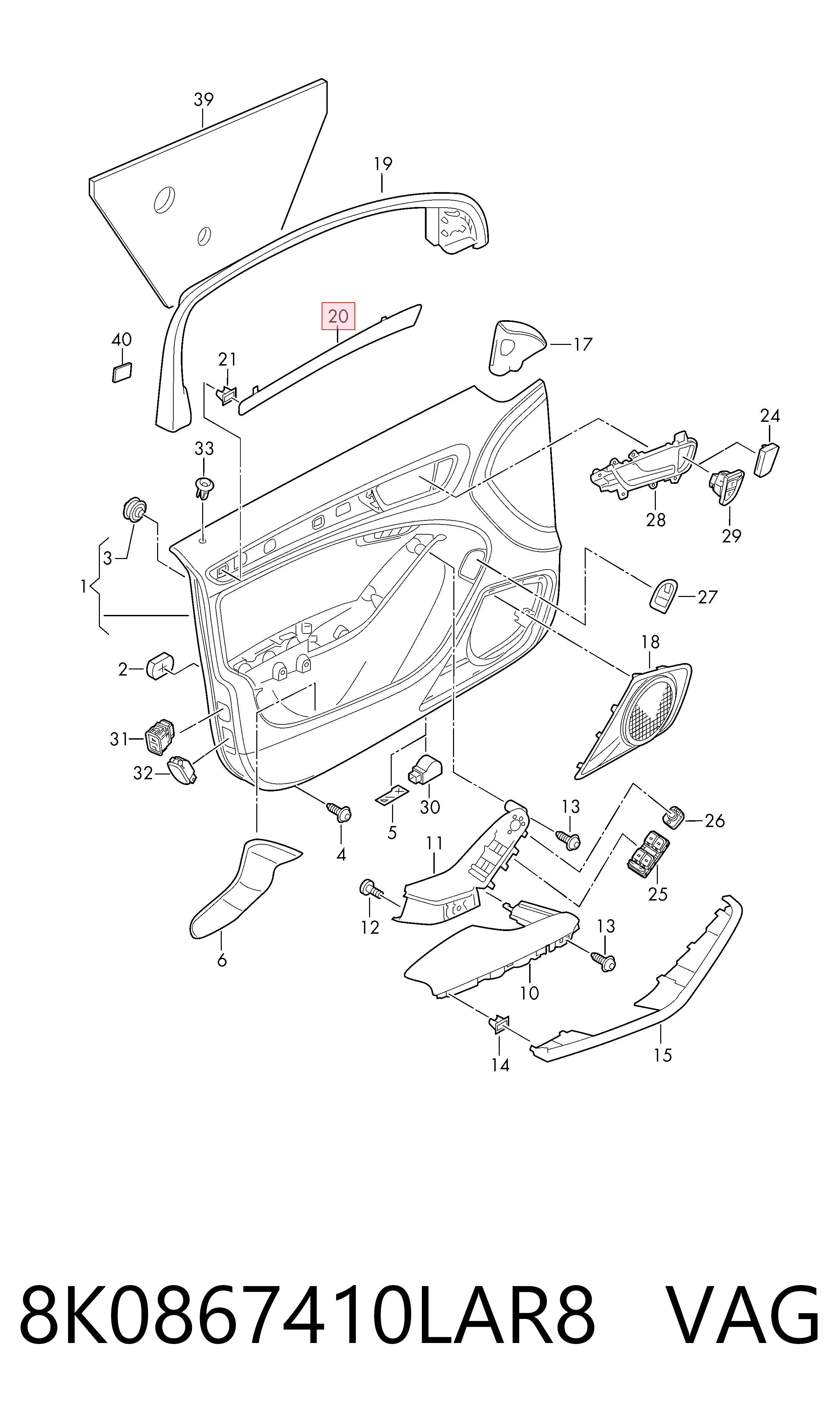 8K0867410LAR8 VAG 