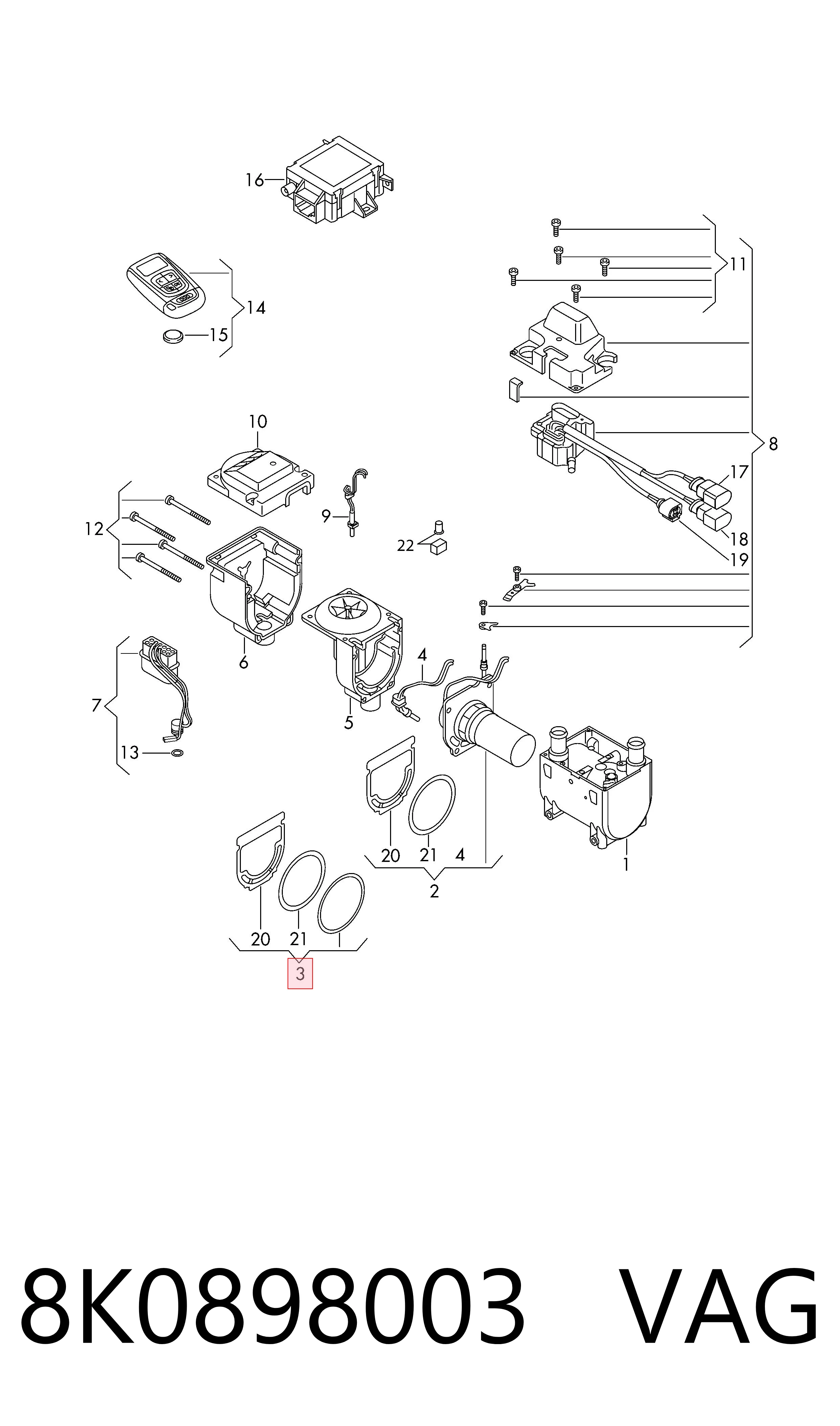  VAG 8K0898003 цена, от 49.29 USD