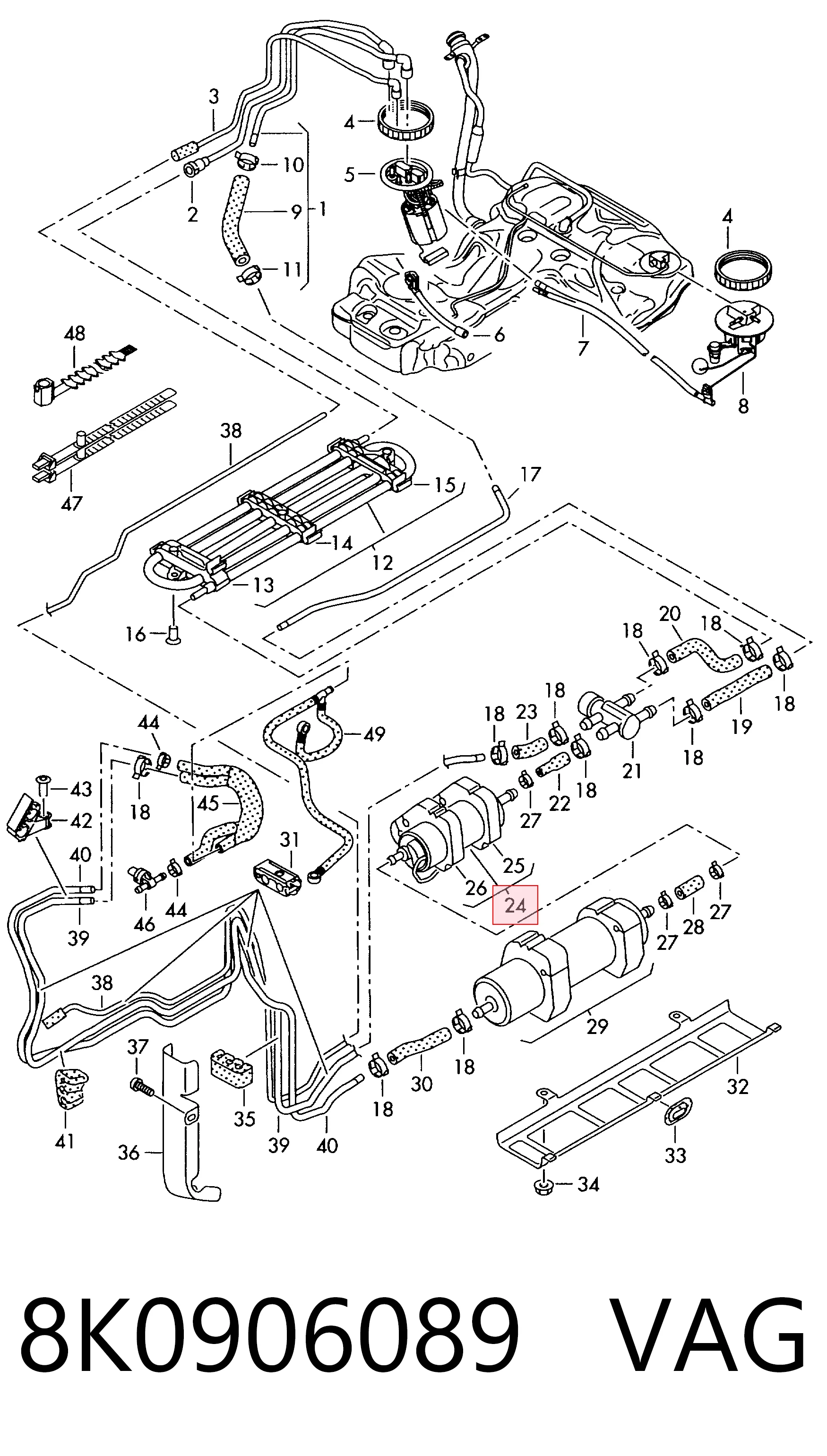 Магистральный бензонасос MAM00152 Magneti Marelli