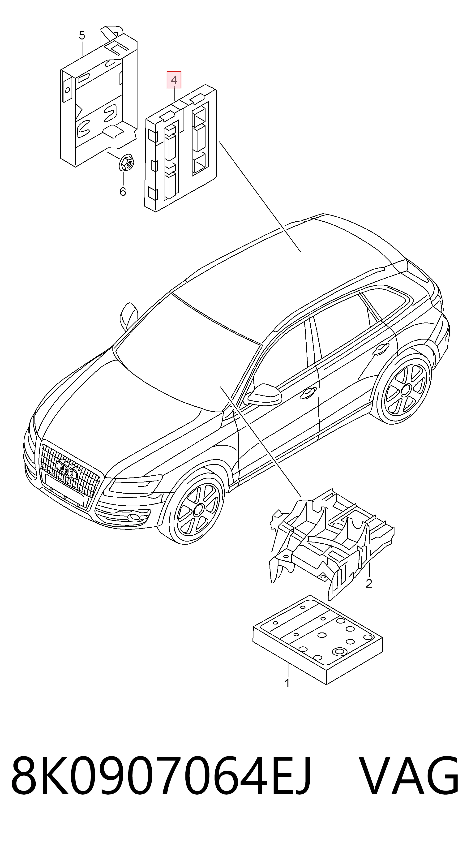 Блок комфорта Audi A4 B8 седан (8K2) (2007 - 2015) цена, от 32.49 USD
