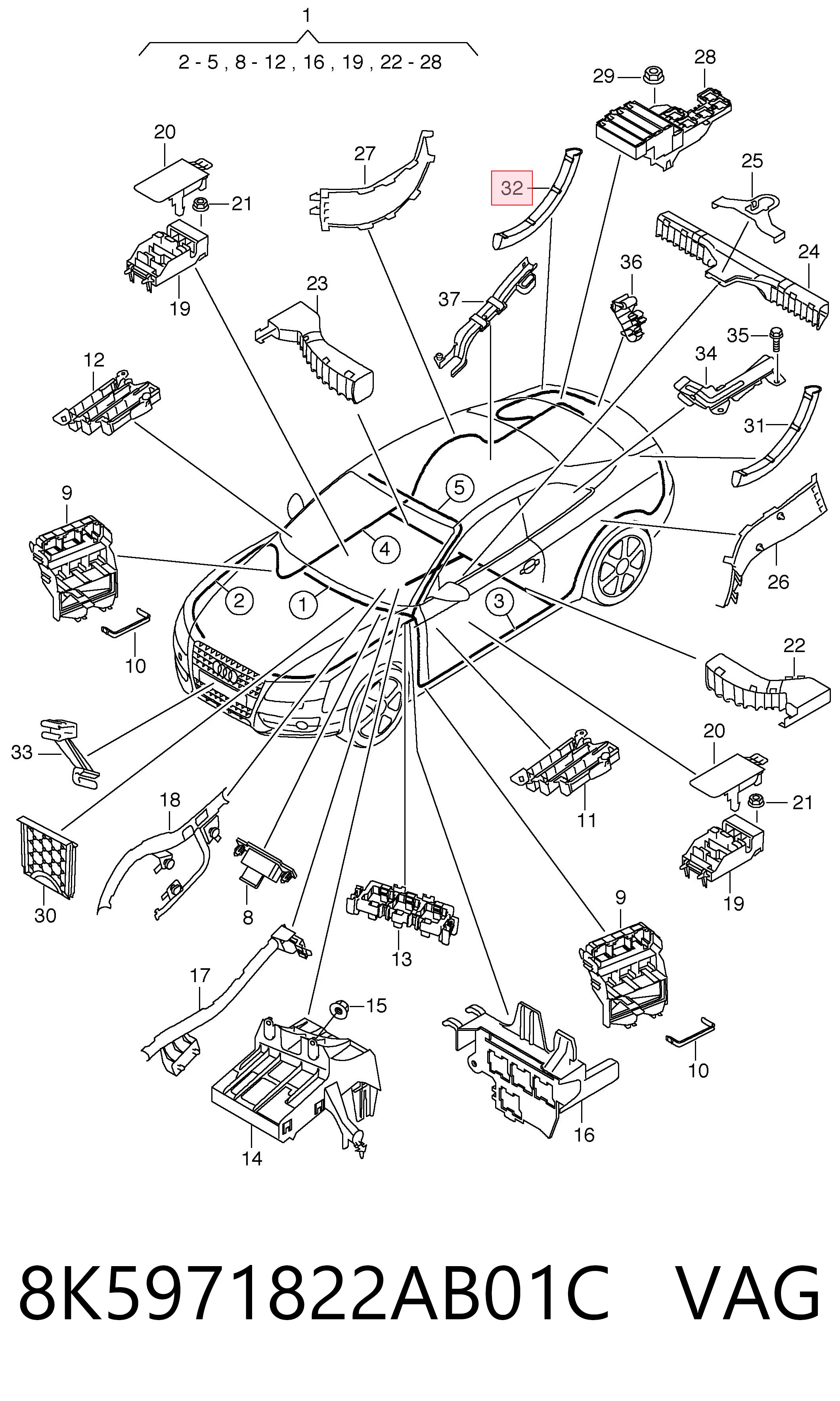 8K5971822AB01C VAG 