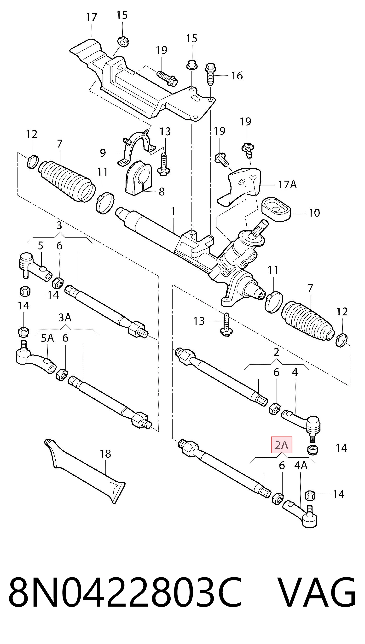 Тяга рулевая левая в сборе  Lemforder 21607