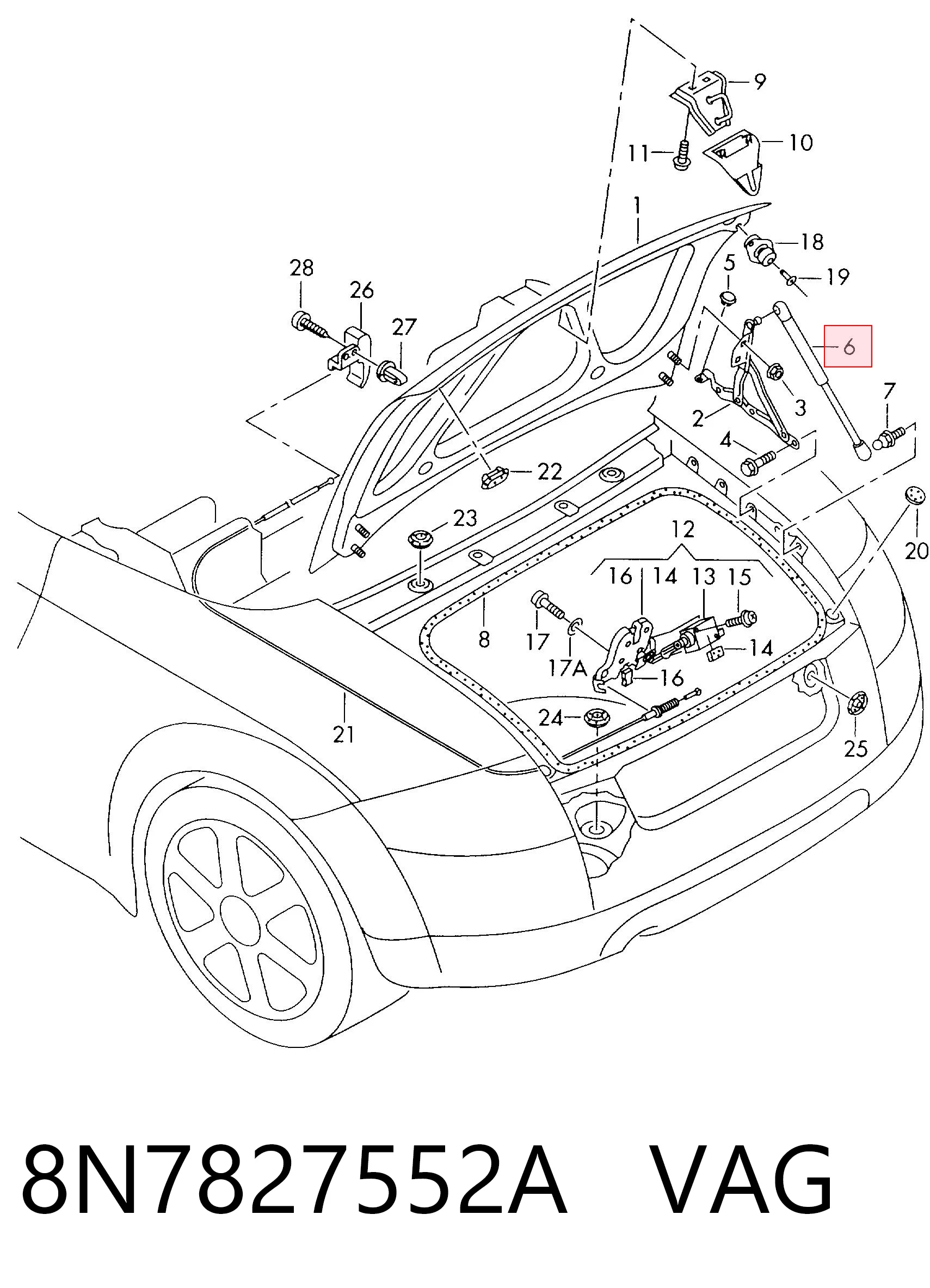 Амортизатор багажника 430719093300 Magneti Marelli