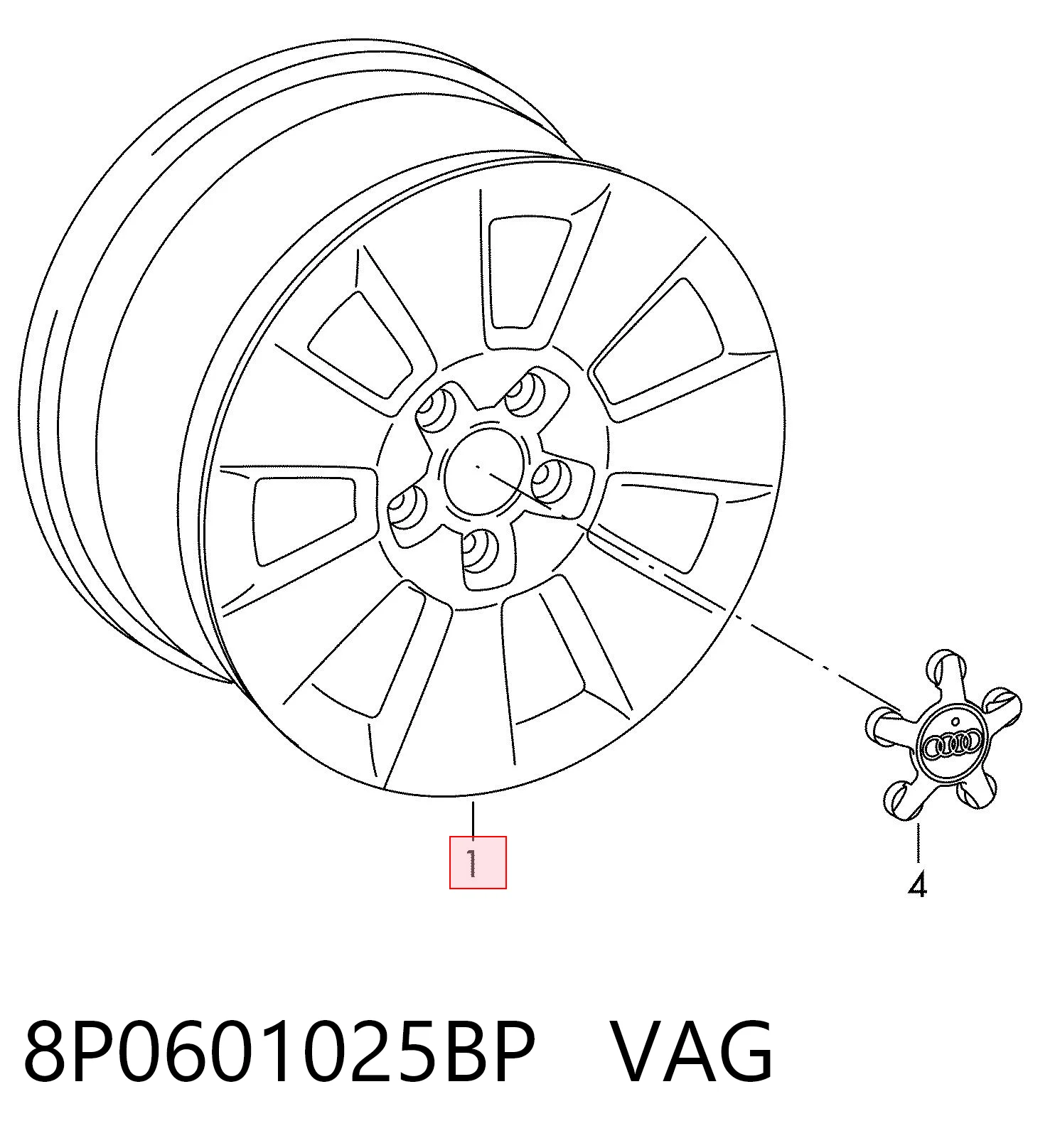 8P0601025BP VAG Оригинальные диски