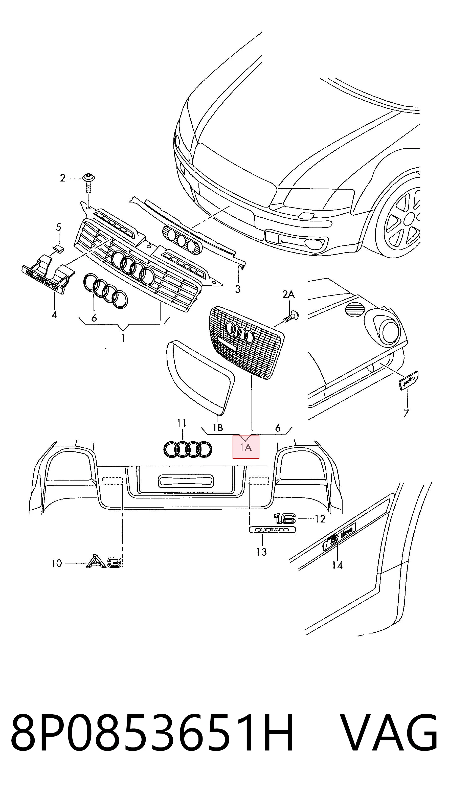 8P0853651H VAG