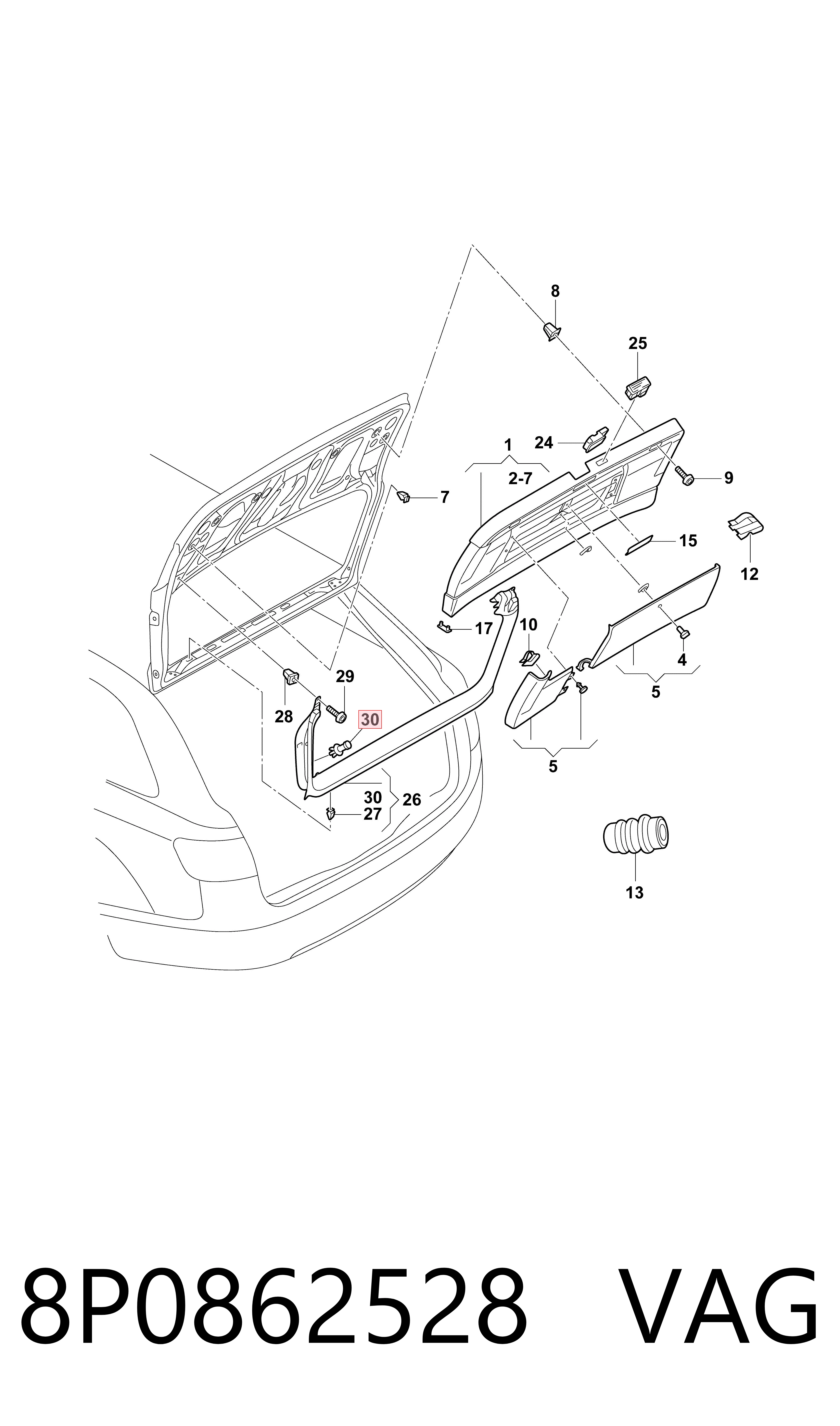  VAG 8P0862528 цена, от 4.43 USD