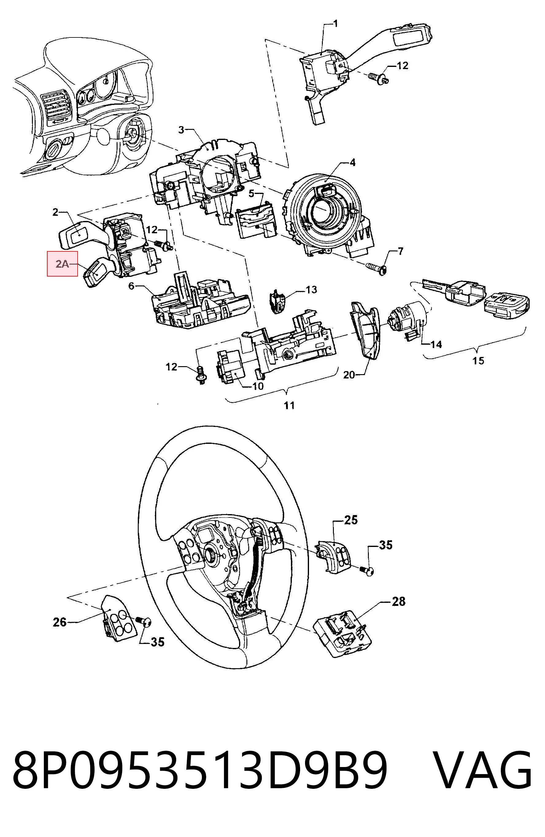8P0953513D9B9 VAG 