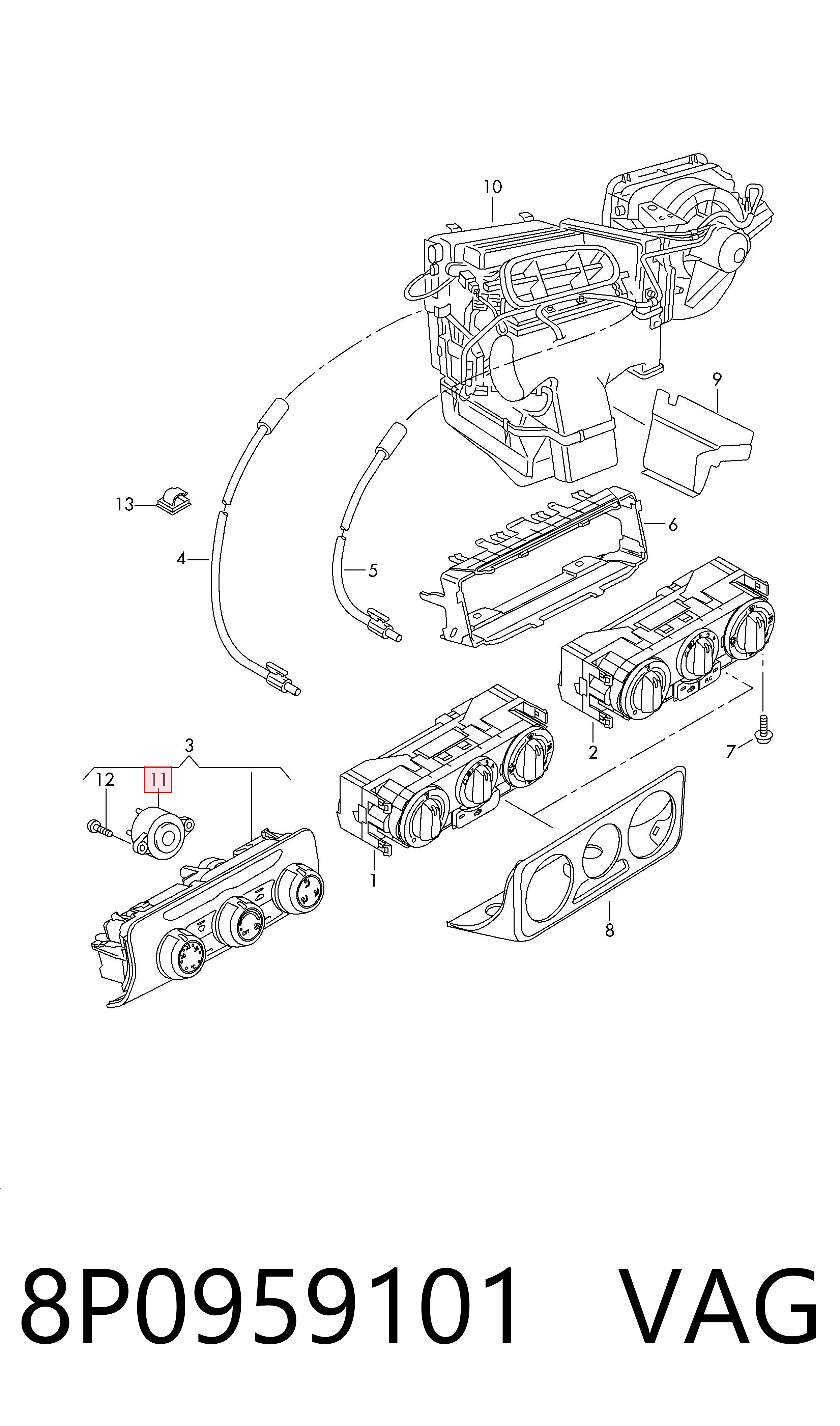  VAG 8P0959101 цена, от 12.67 USD