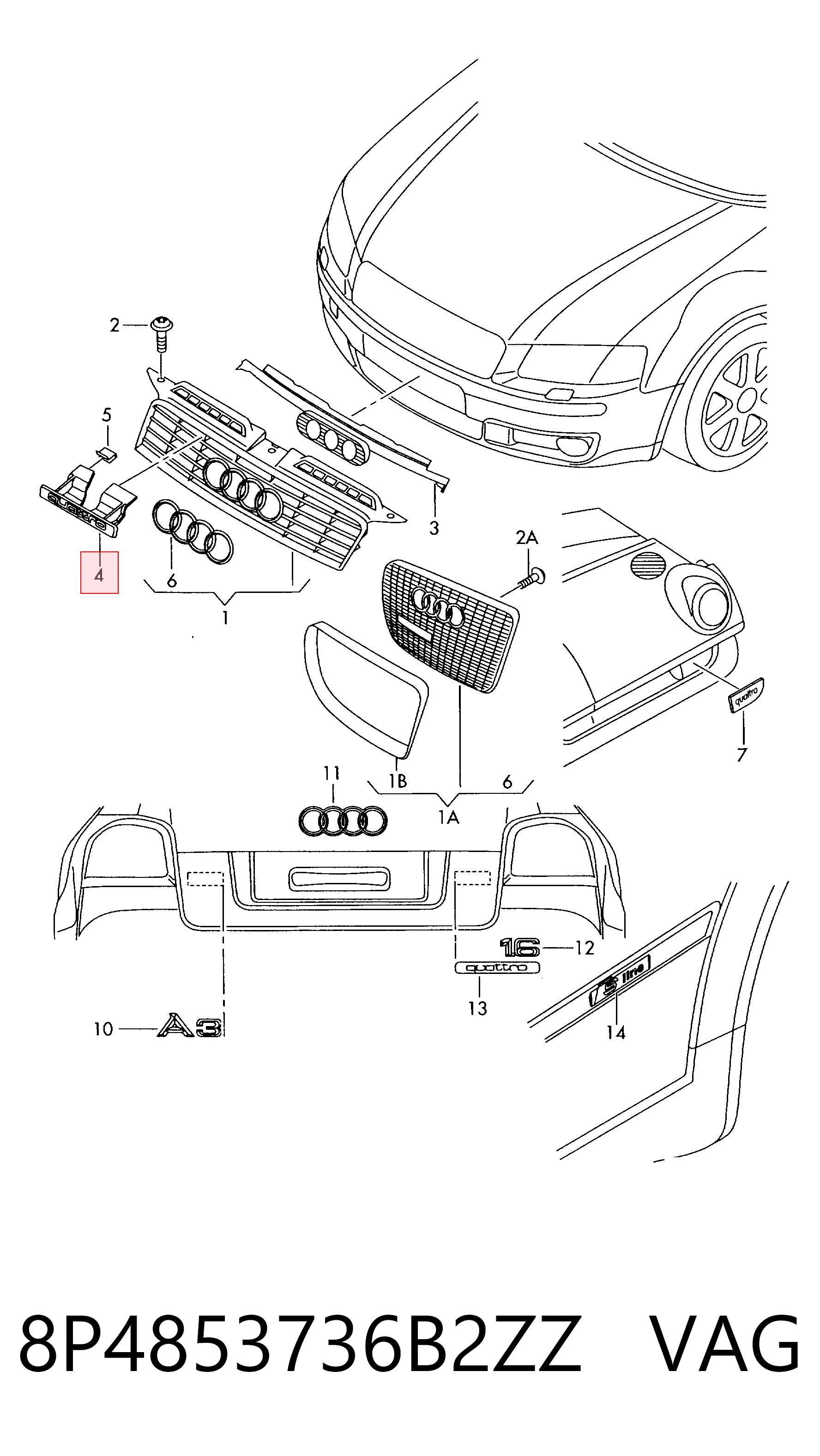 8P4853736B2ZZ VAG 