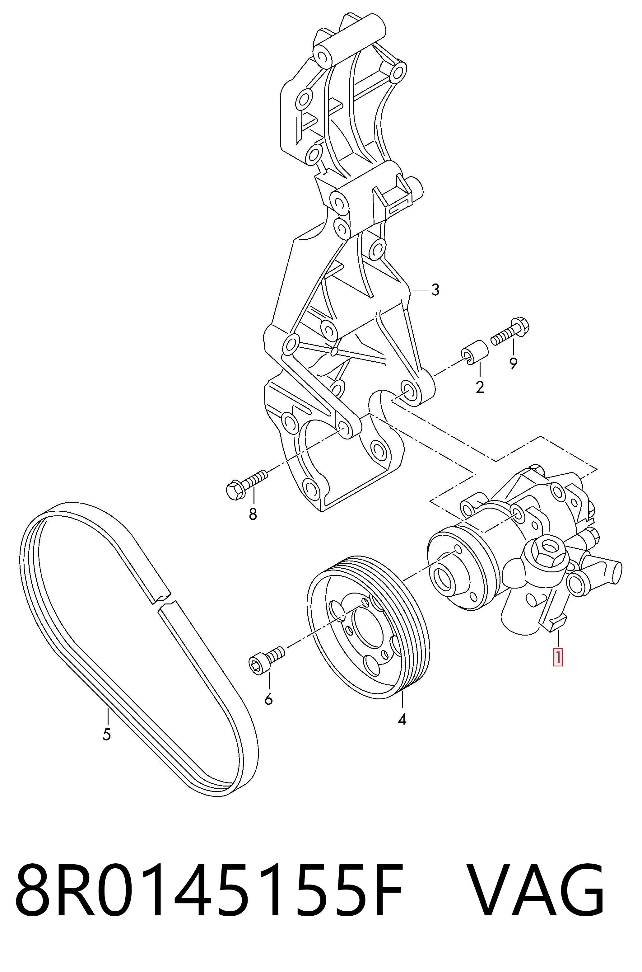 8R0145155F VAG ГУР руля