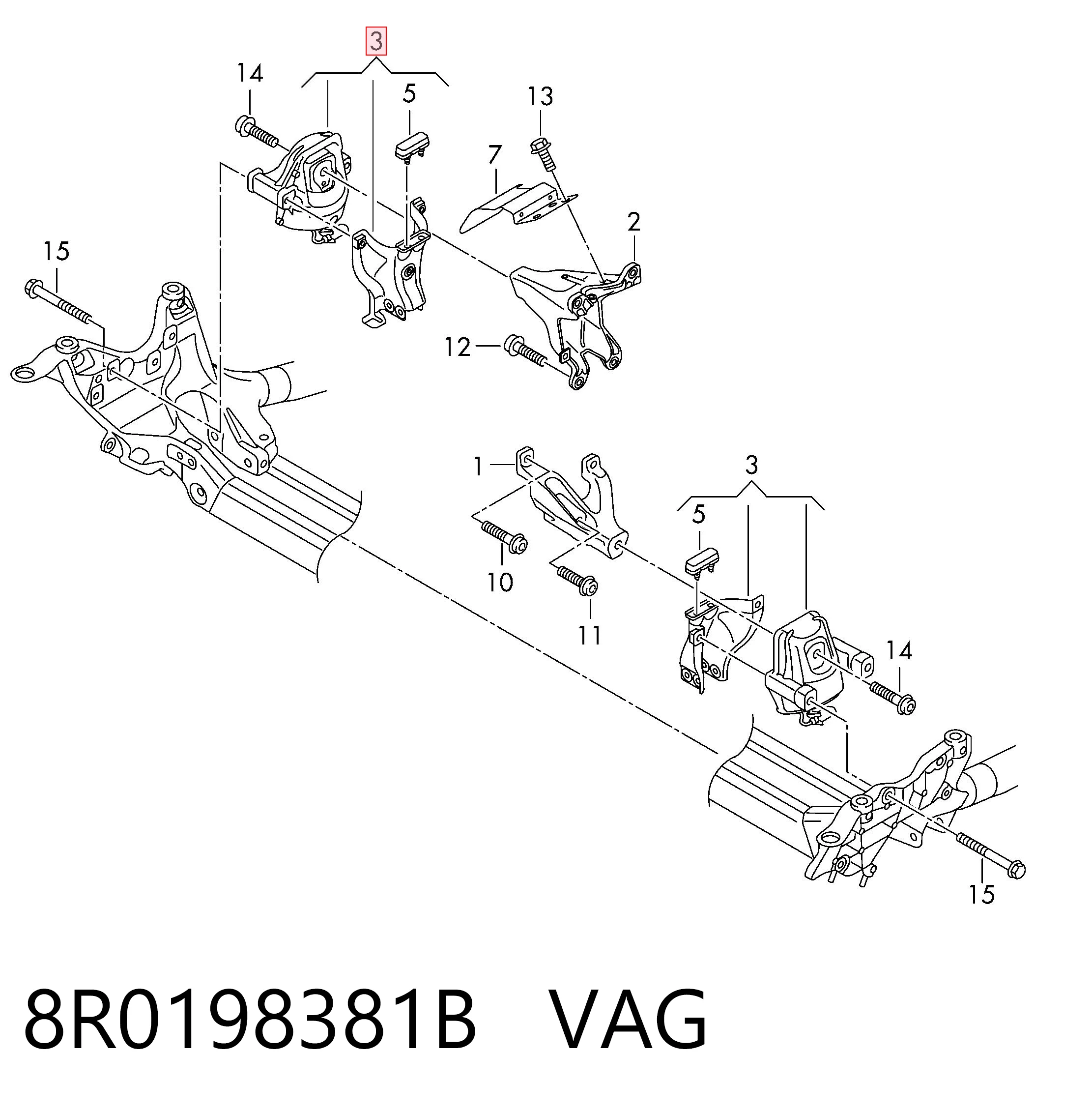 Подушка (опора) двигателя, левая/правая Audi A4 B8 седан (8K2) (2007 - 2015) цена, от 22.60 USD