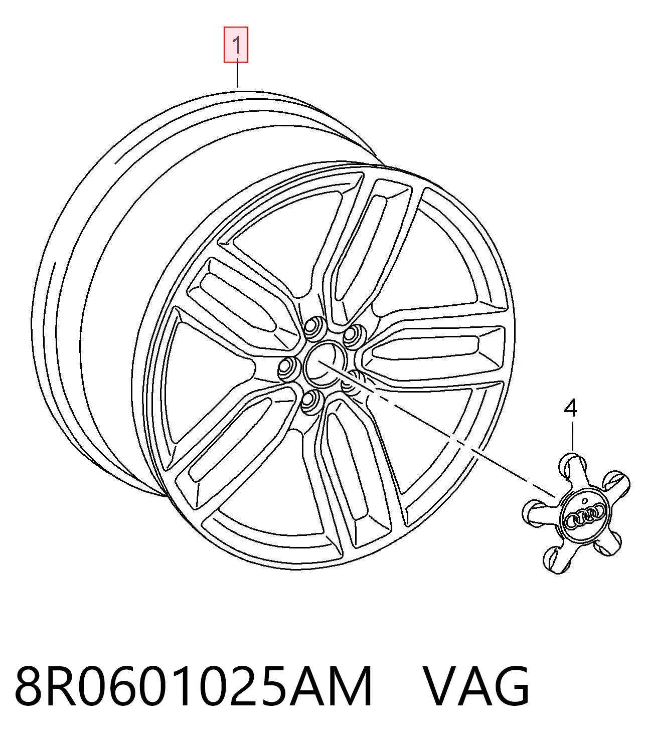 8R0601025AM VAG Оригинальные диски