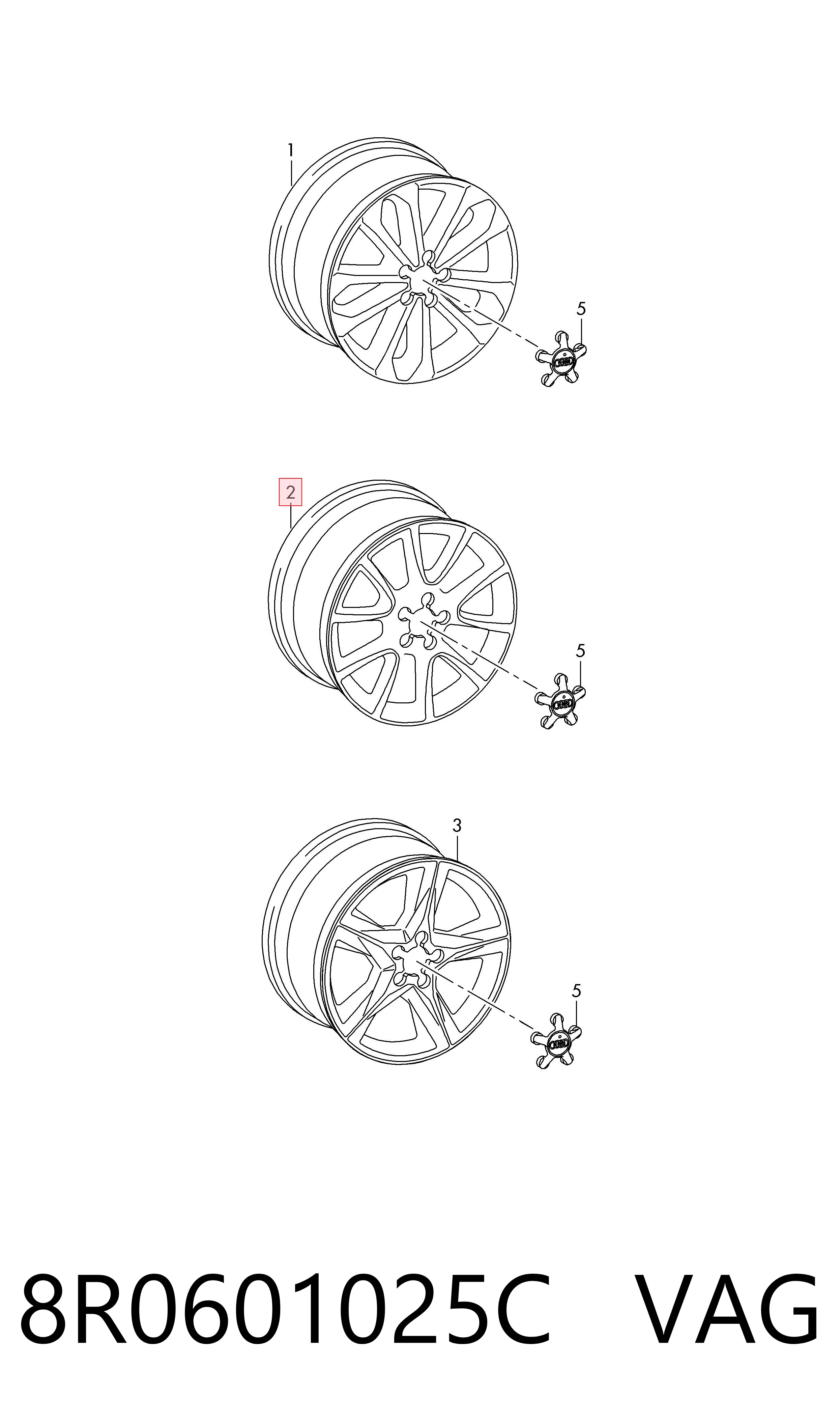 8R0601025C VAG Оригинальные диски