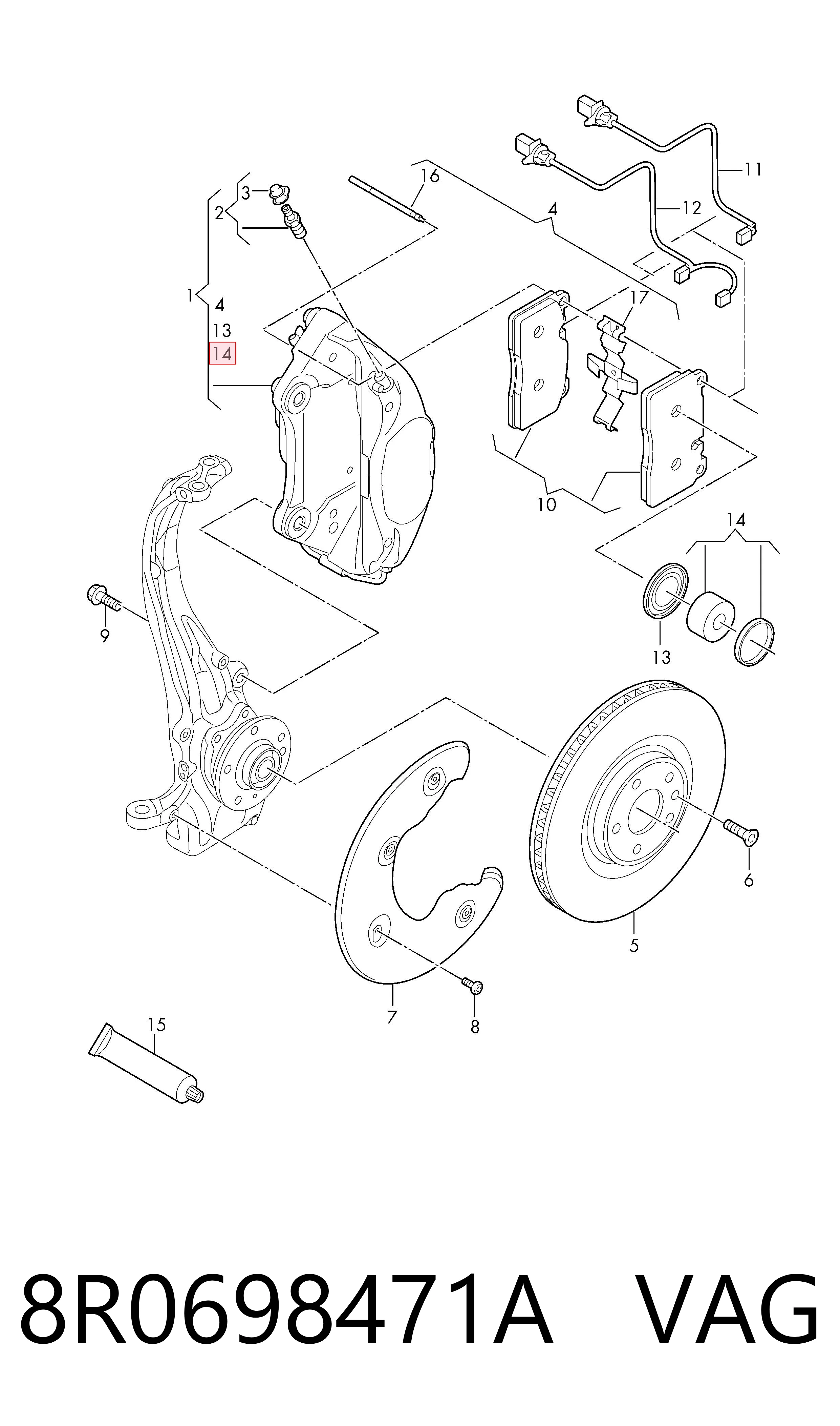  VAG 8R0698471A цена, от 90.46 USD
