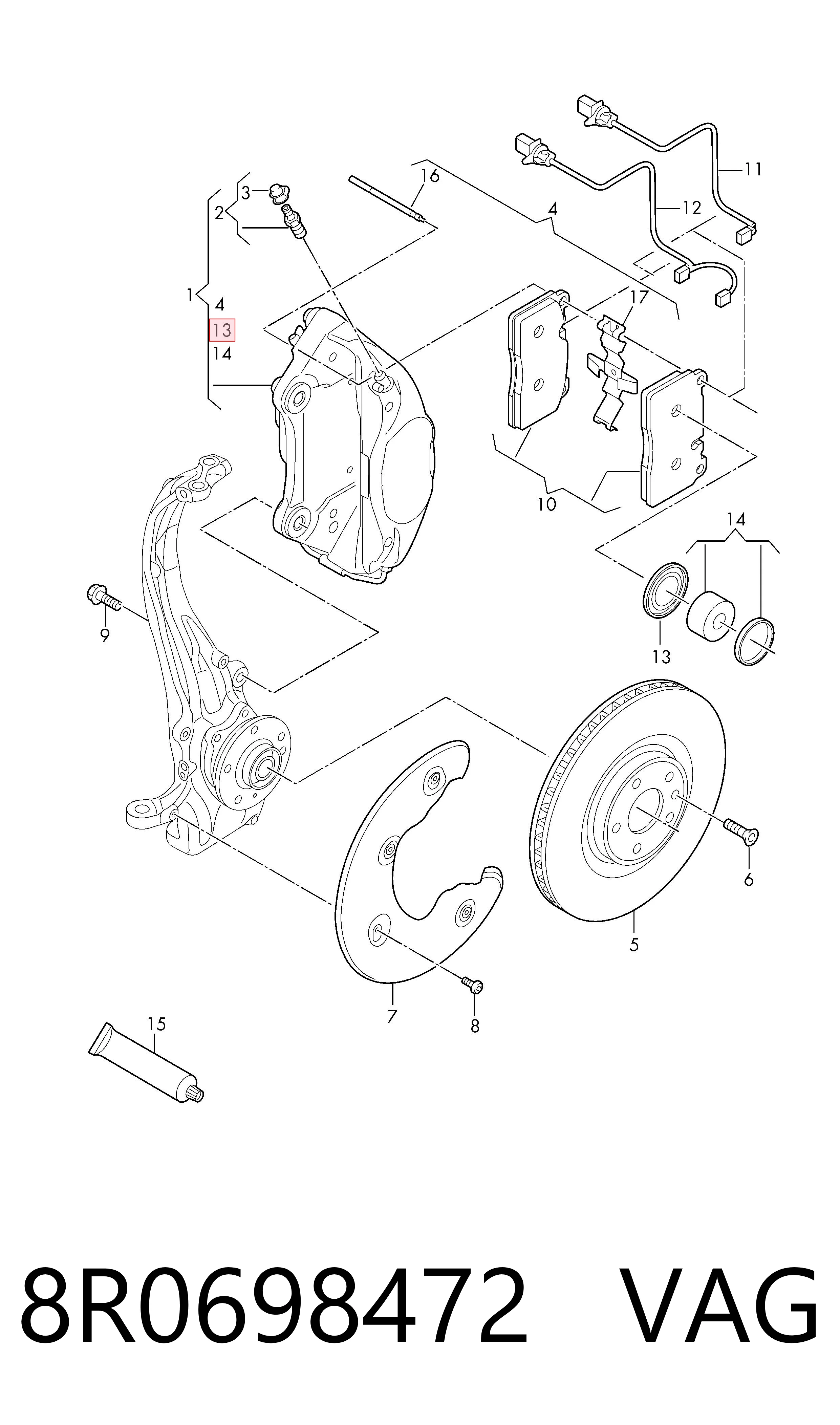  VAG 8R0698472 цена, от 80.60 USD