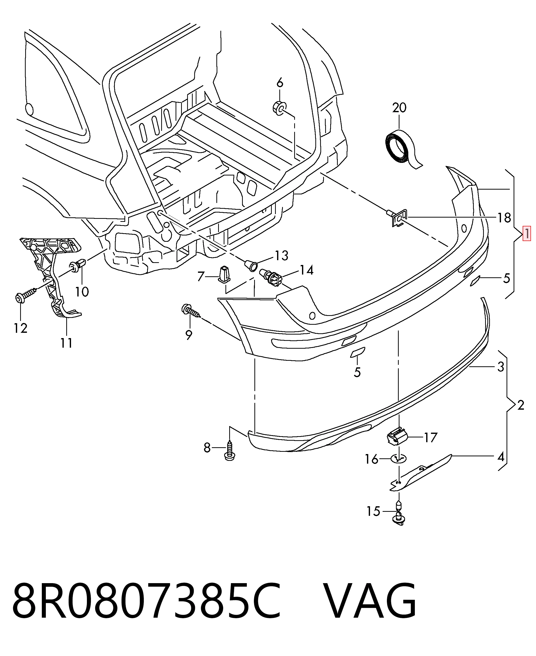 Купить 13X296 Polcar Задний бампер