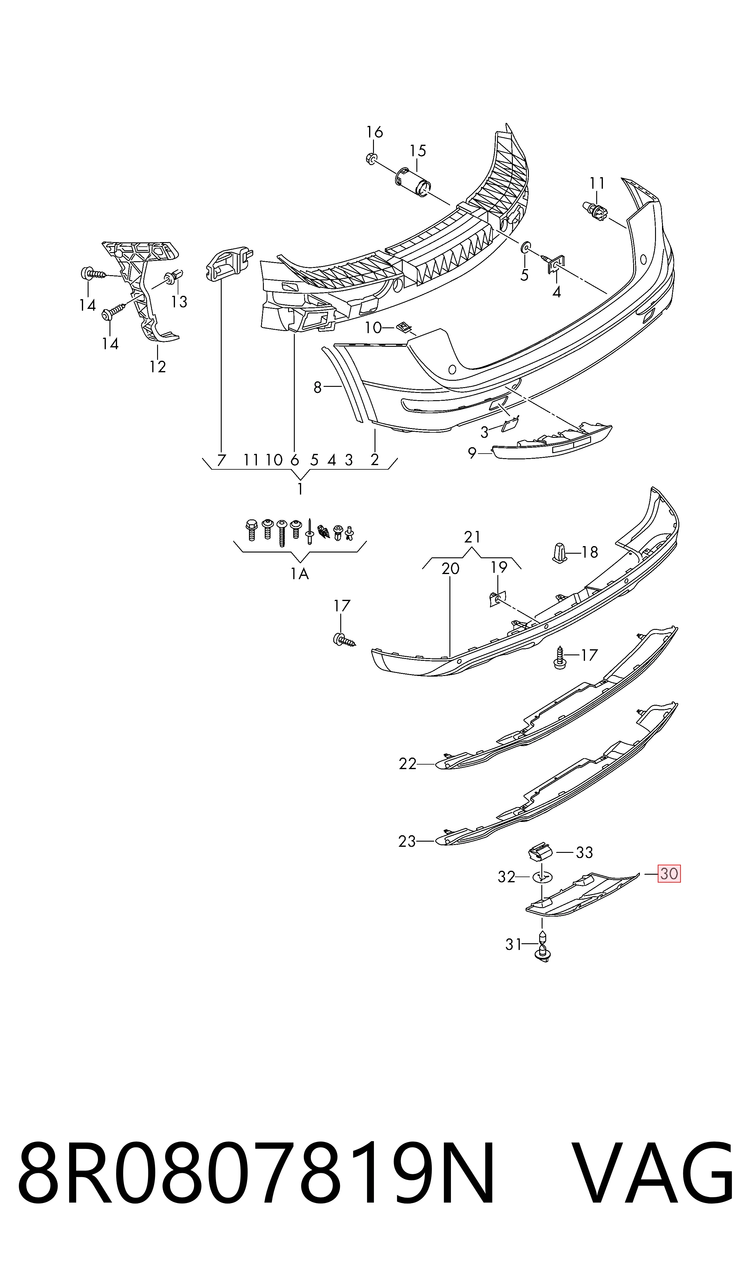  VAG 8R0807819N цена, от 929.62 USD