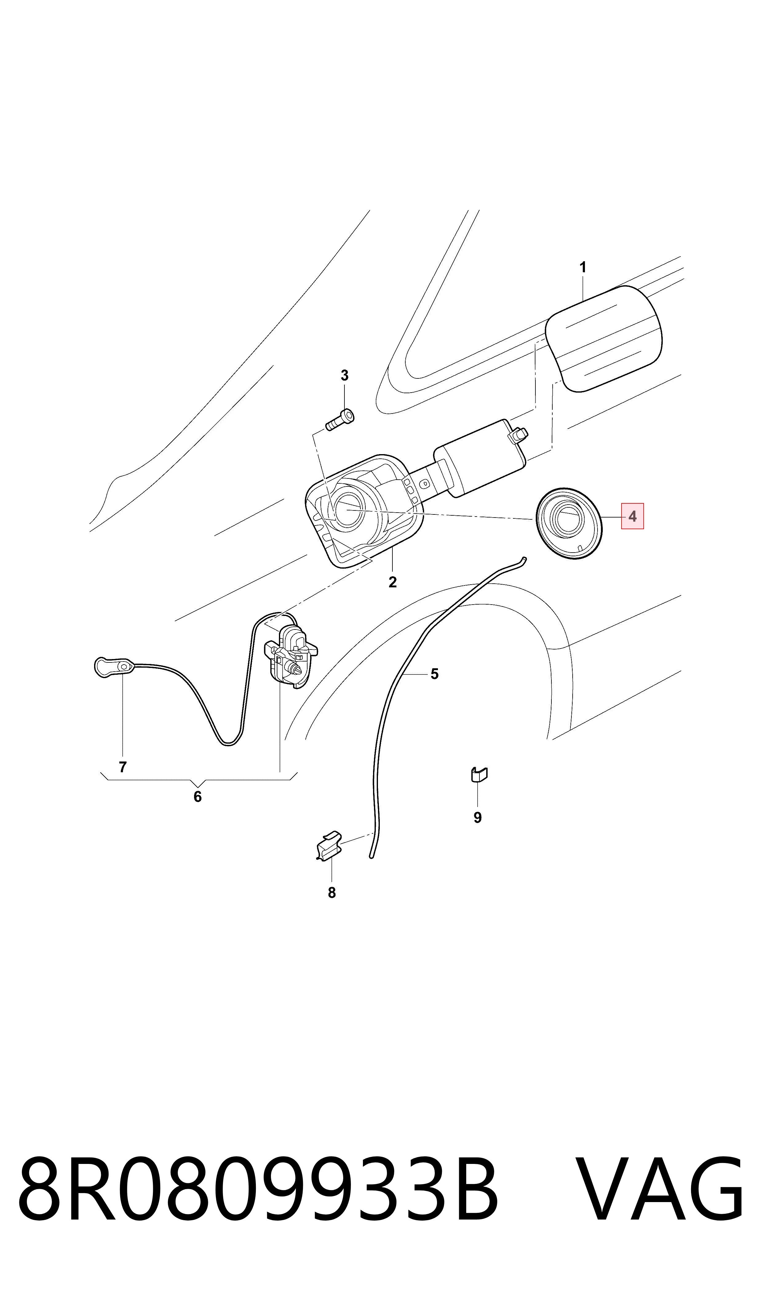  VAG 8R0809933B цена, от 1.90 USD