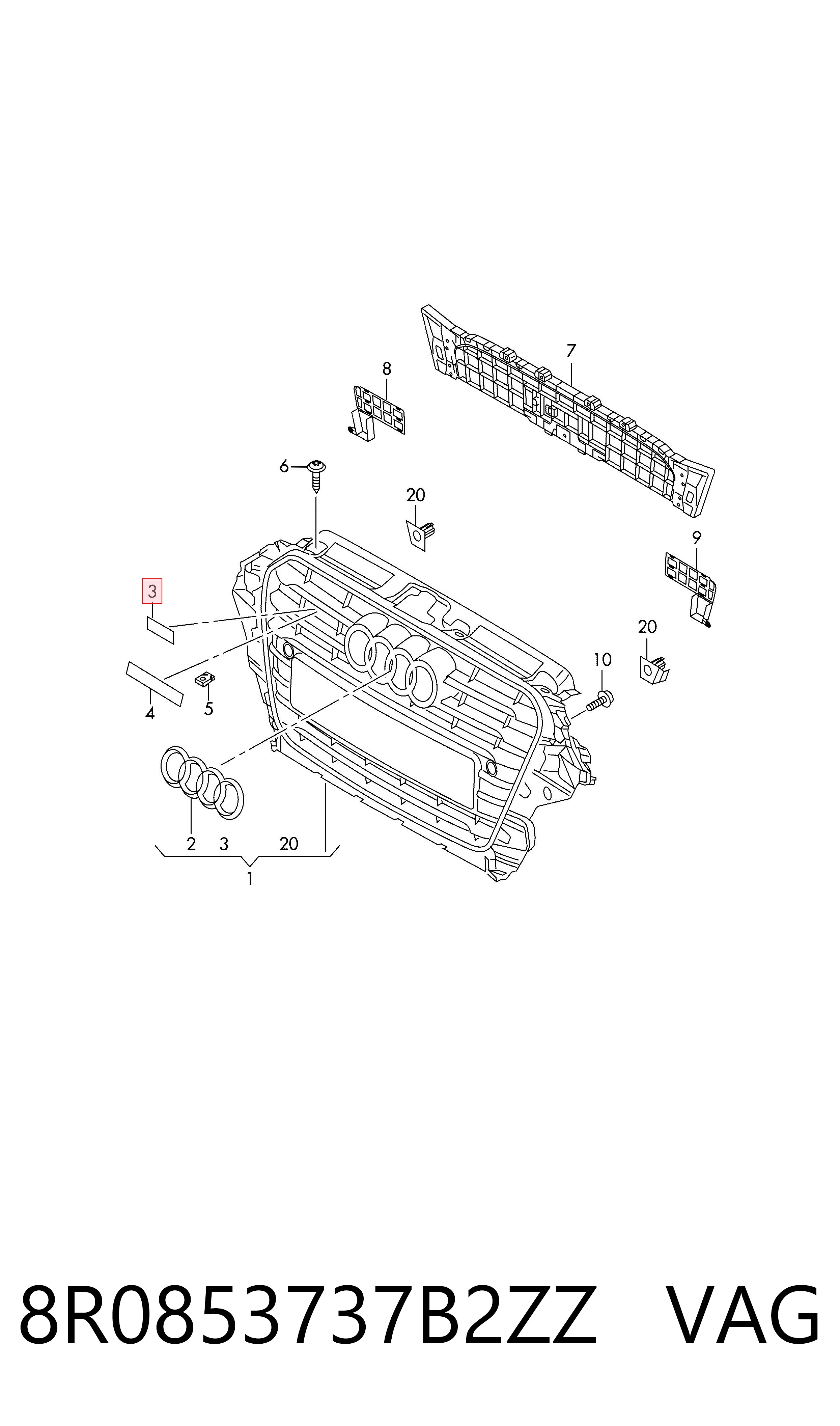  VAG 8R0853737B2ZZ цена, от 25.40 USD
