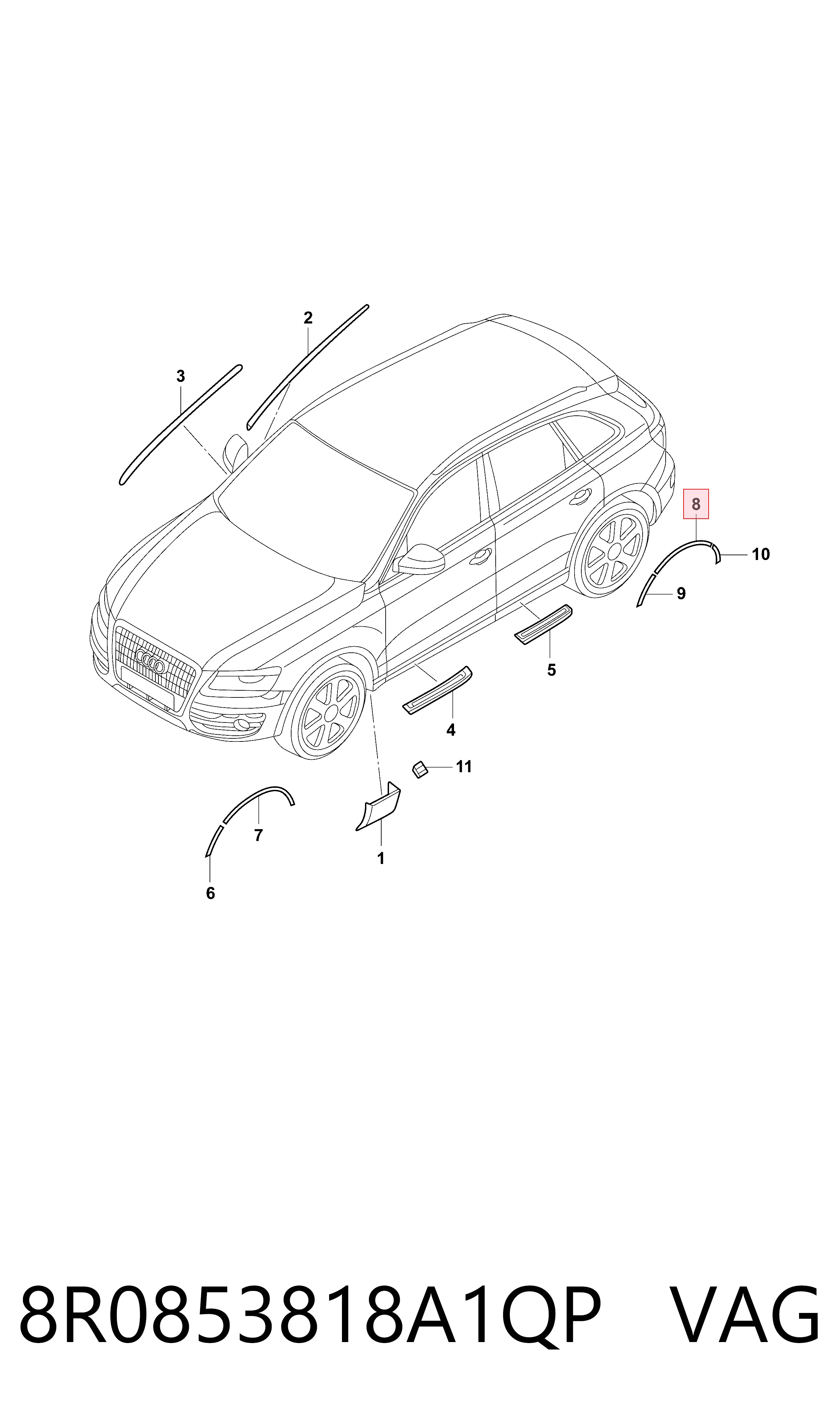  VAG 8R0853818A1QP цена, от 27.52 USD