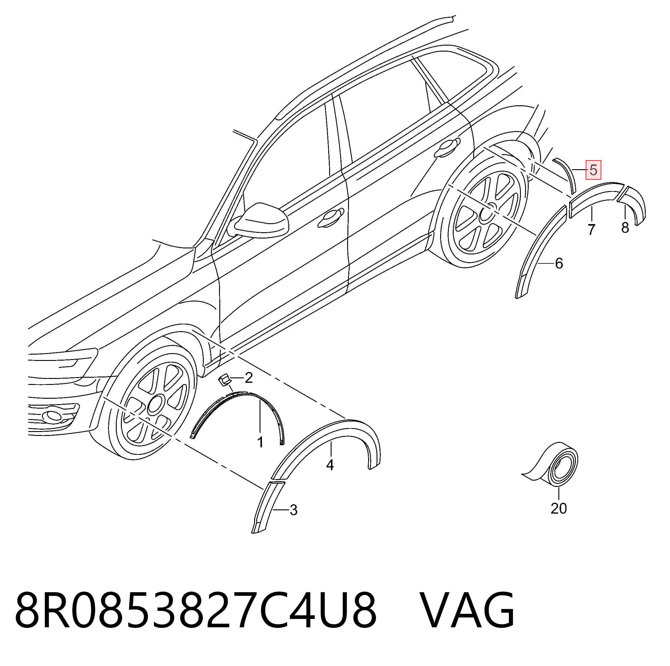 8R0853827C4U8 VAG 
