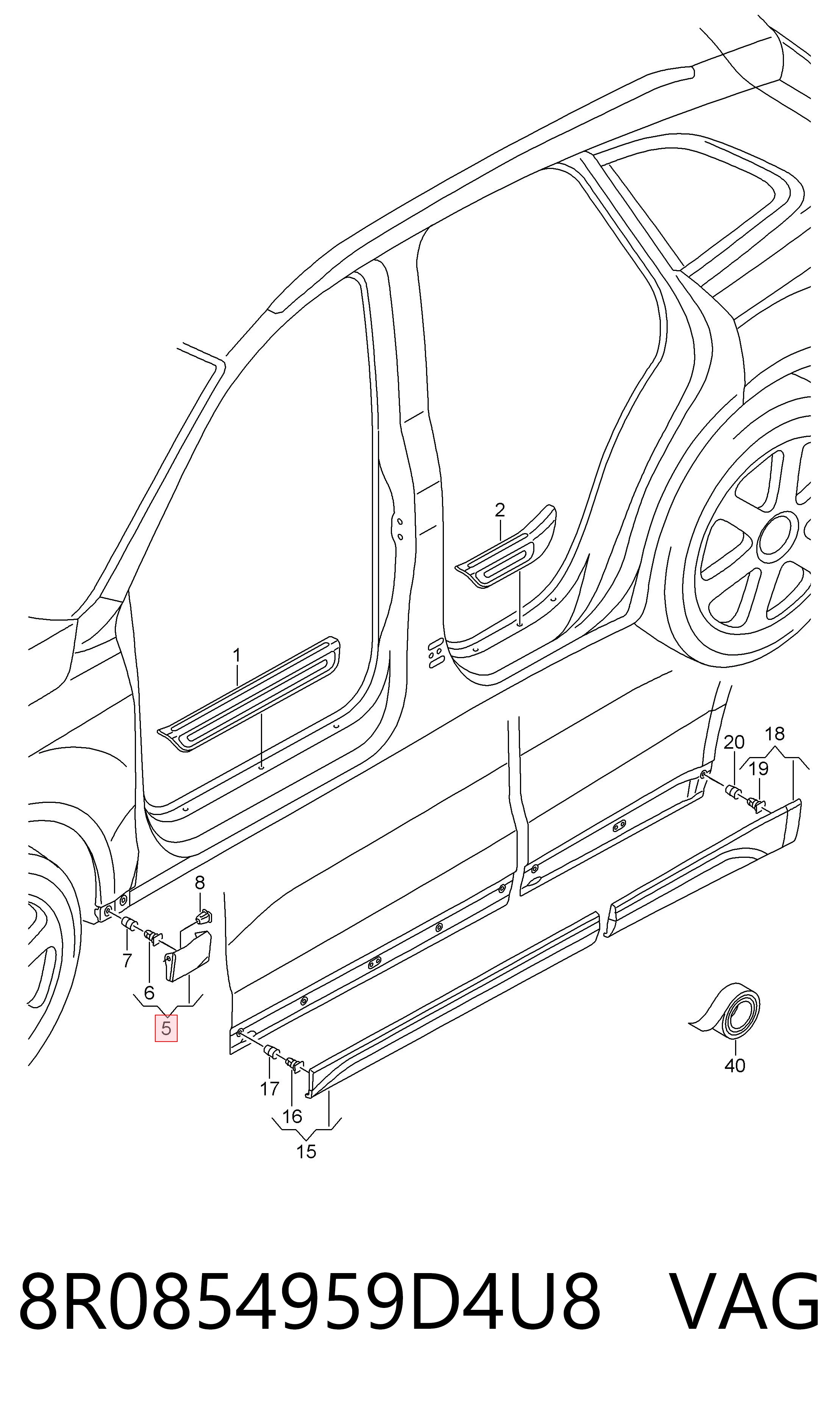 VAG 8R0854959D4U8 цена, от 30.22 USD