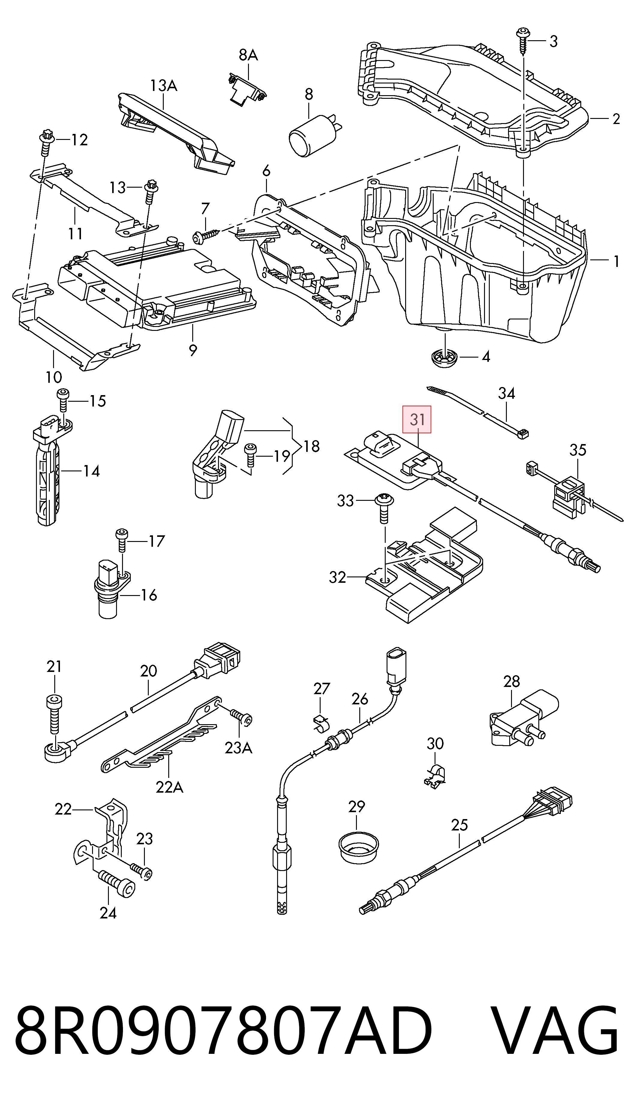 8R0907807AD VAG Датчик оксидов азота NOX