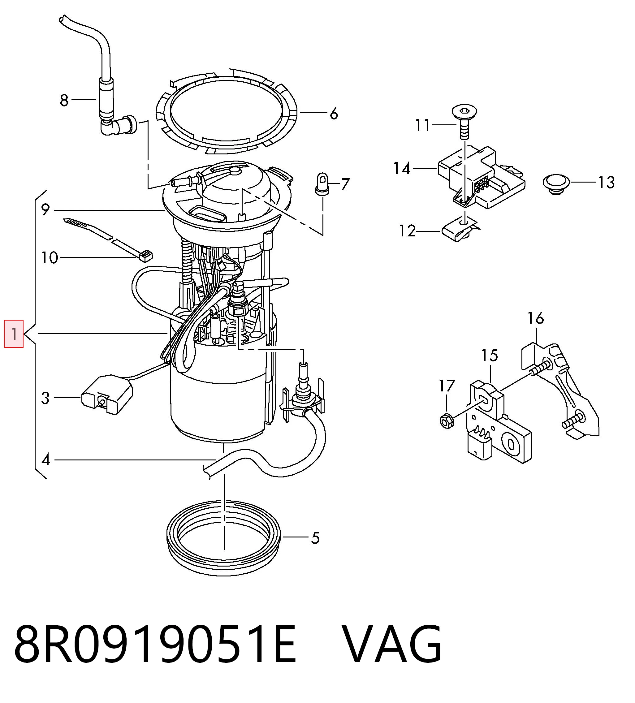 Модуль бензонасоса AND 3T919014 цена, от 201.83 USD