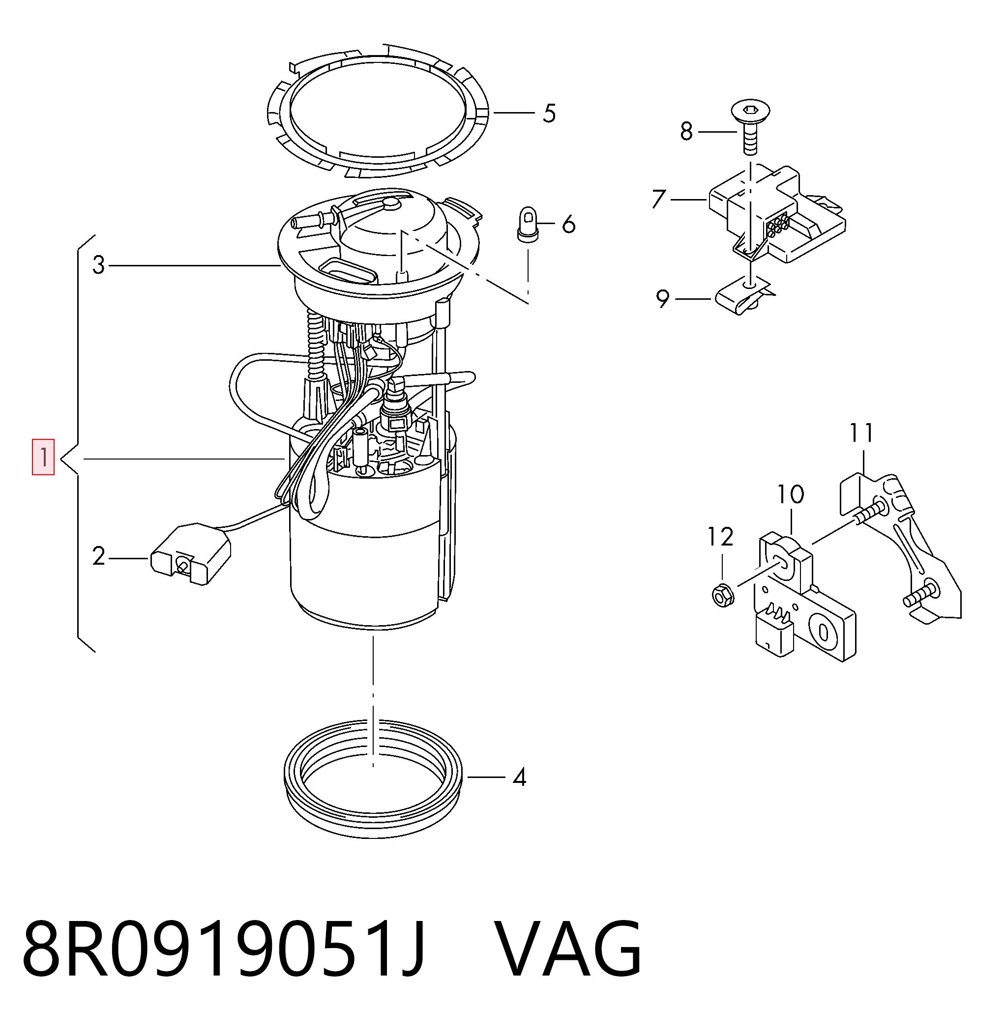 Модуль бензонасоса Porsche 95B919051A цена, от 59.32 USD