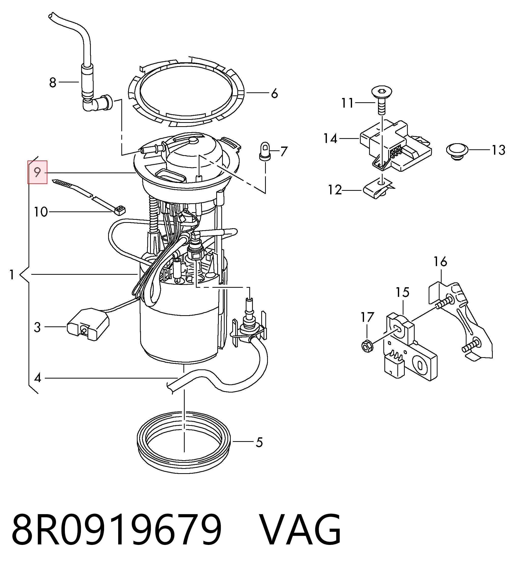 Фильтр топливный VAG 8R0919679