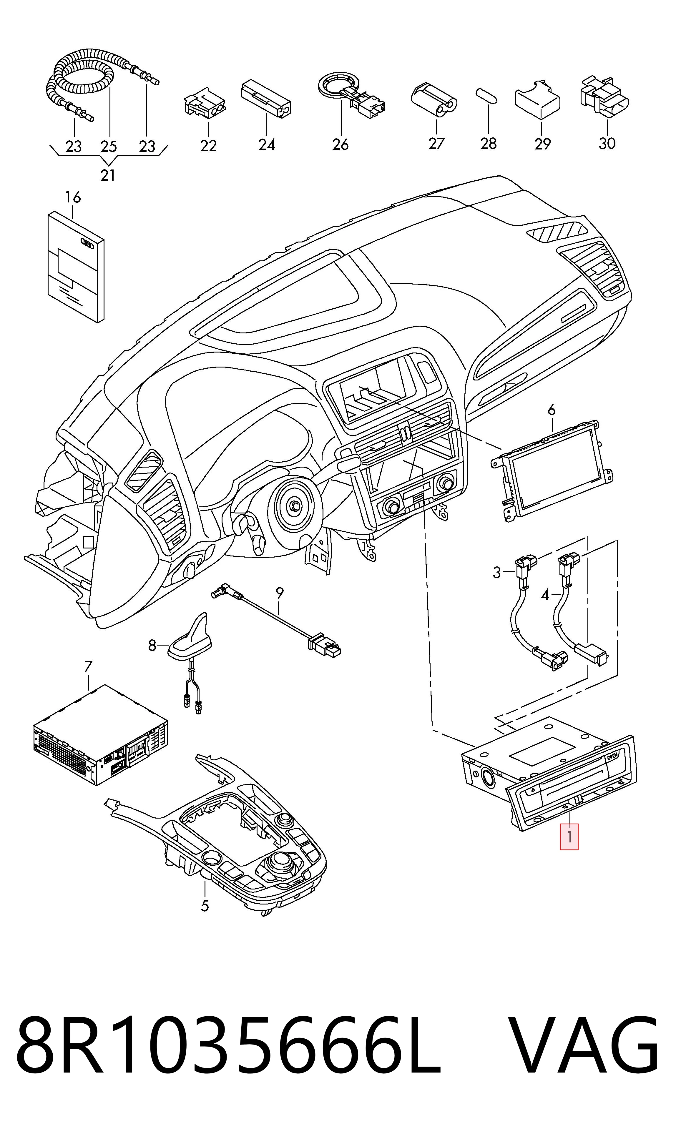 8R1035666L VAG Радиоприемник