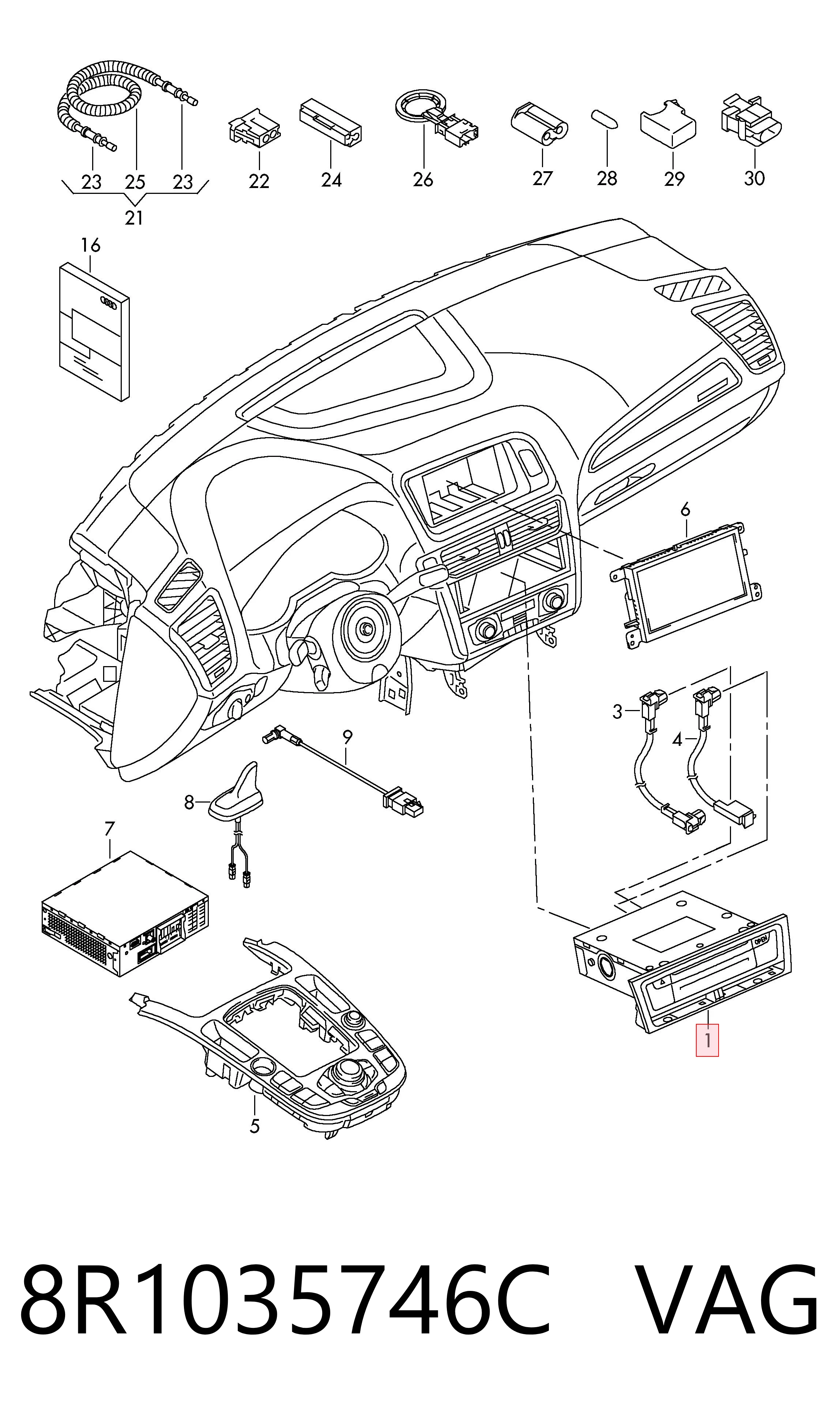 8R1035746C VAG Радиоприемник