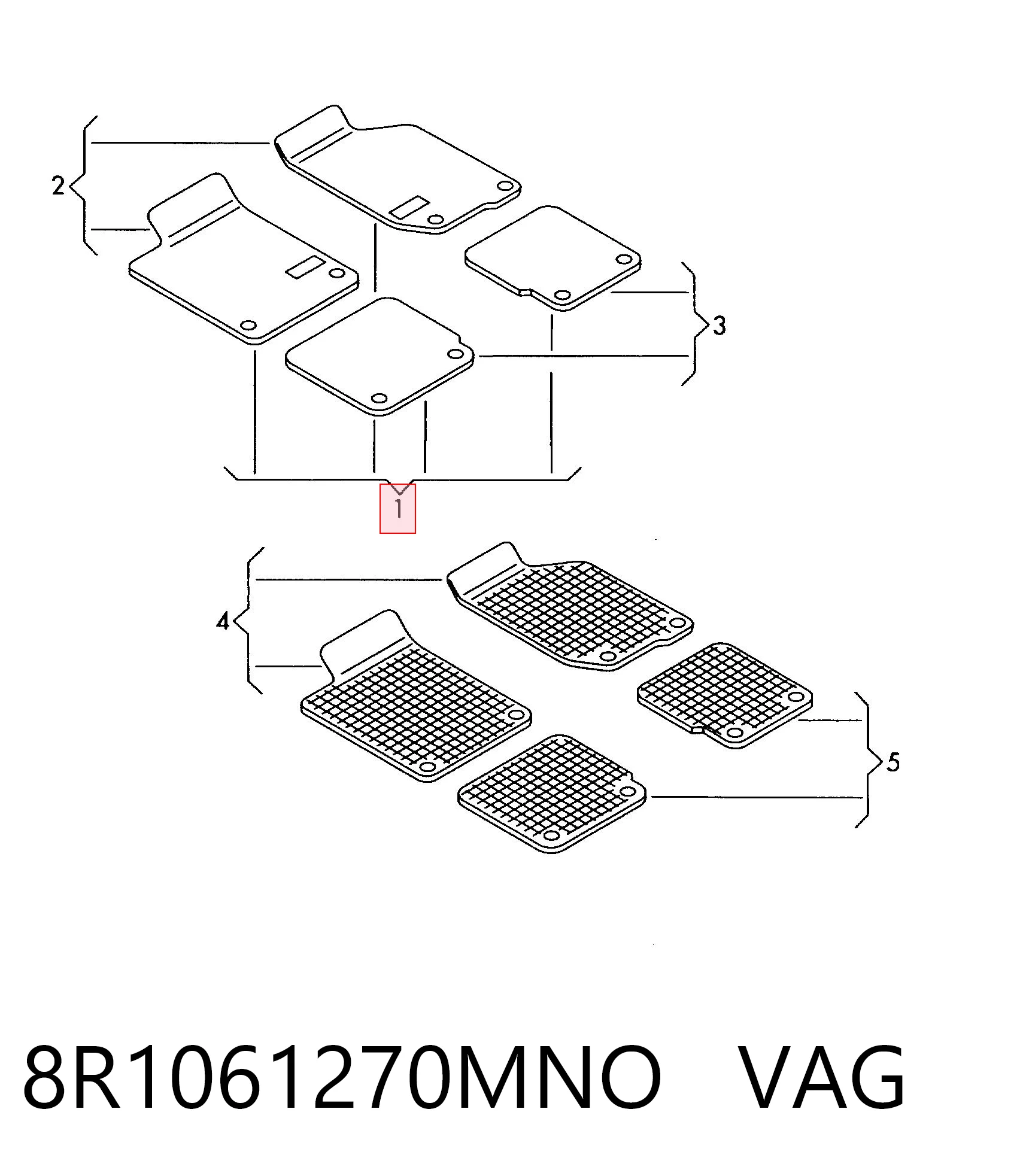 8R1061270MNO VAG Автоковрики