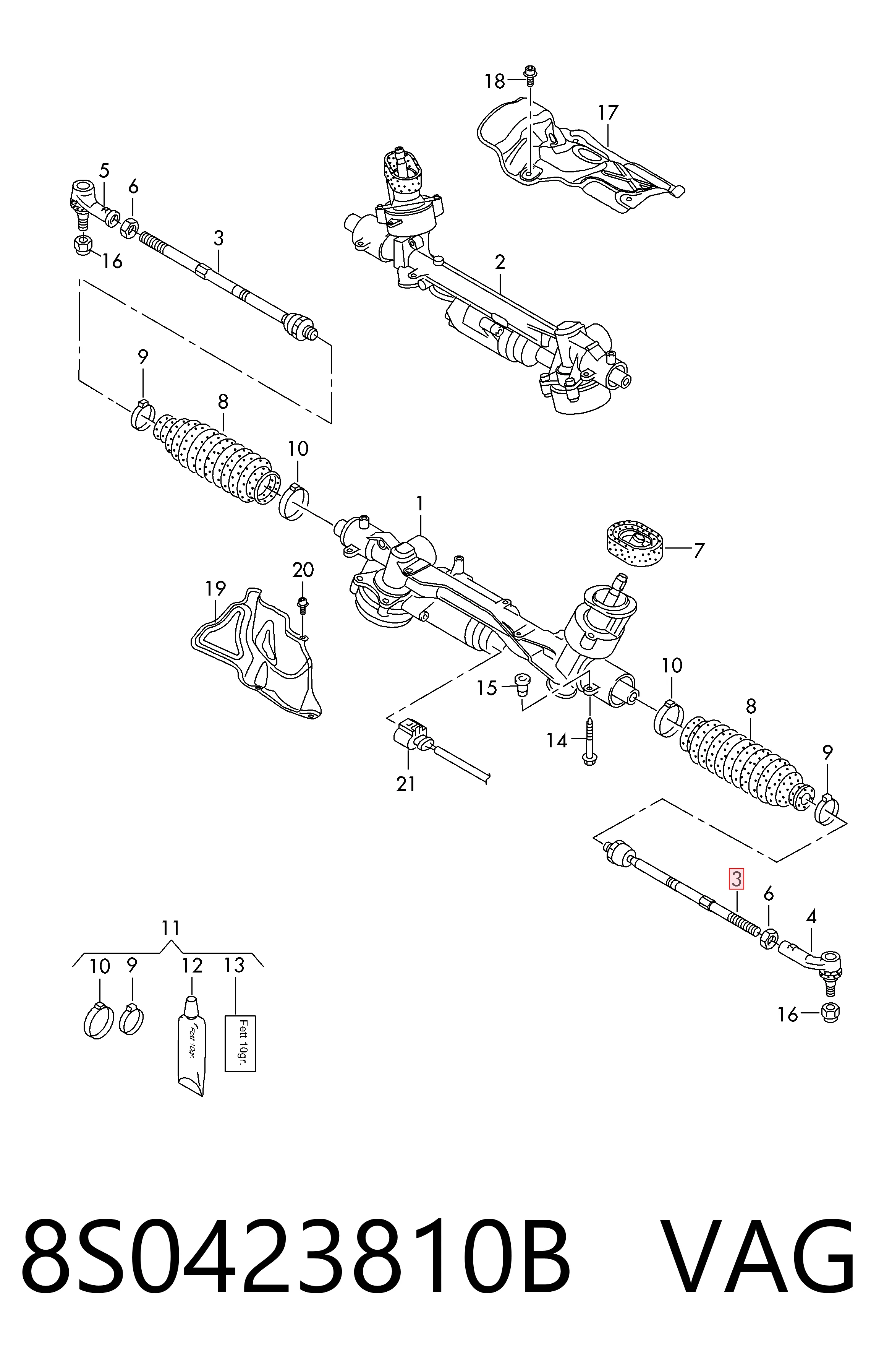 8S0423810B VAG Тяги рулевые
