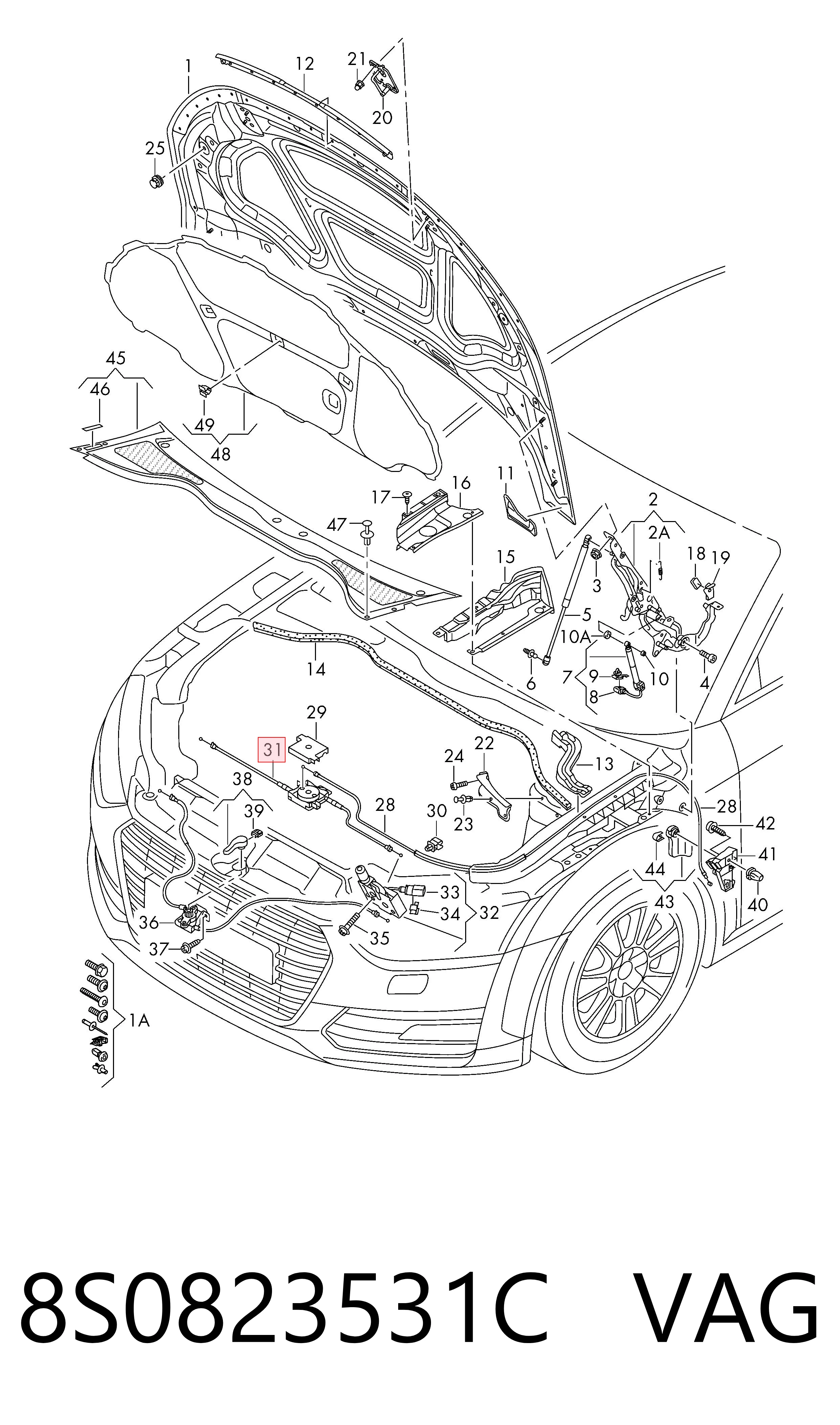  VAG 8S0823531C цена, от 31.14 USD