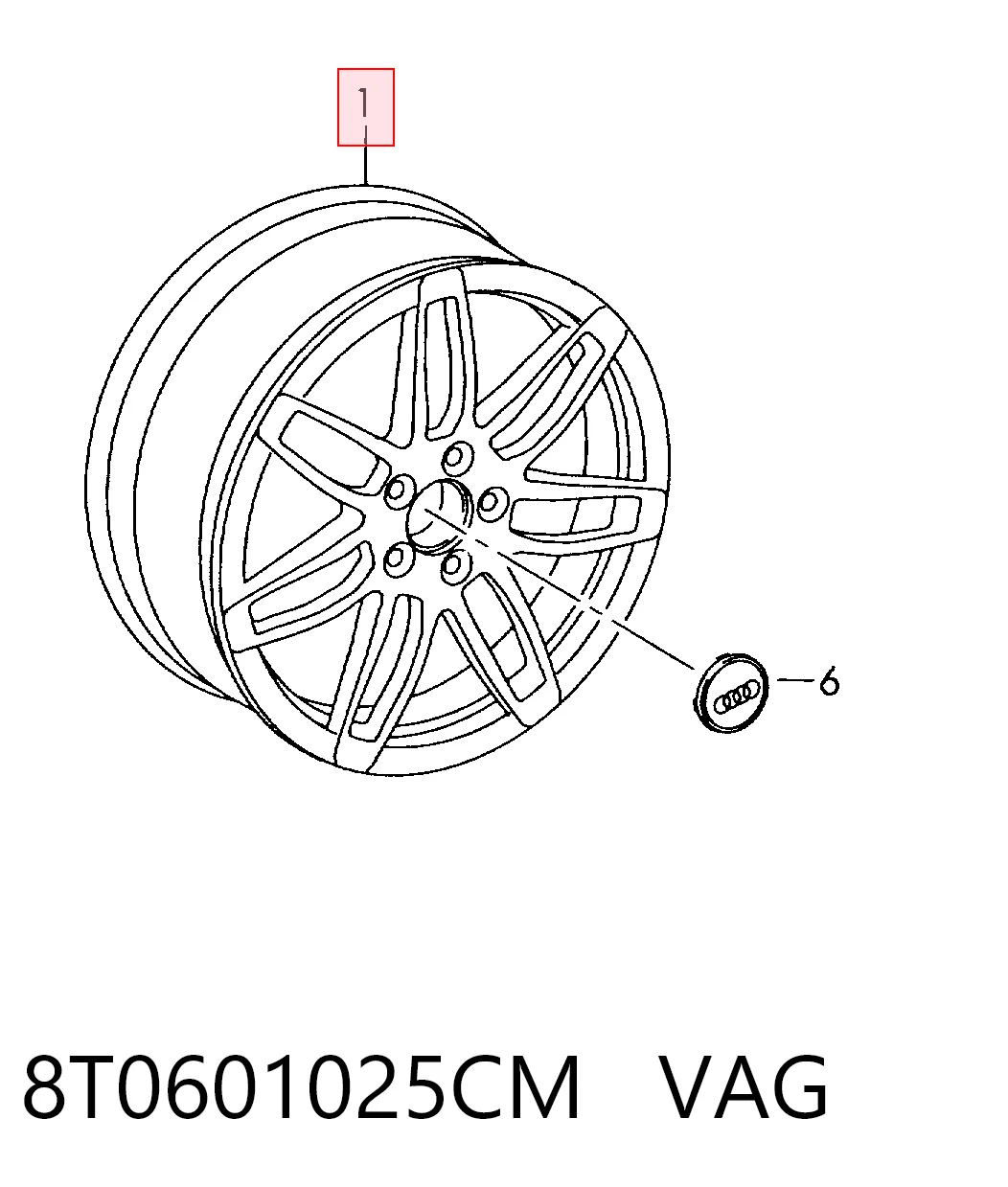 8T0601025CM VAG Оригинальные диски