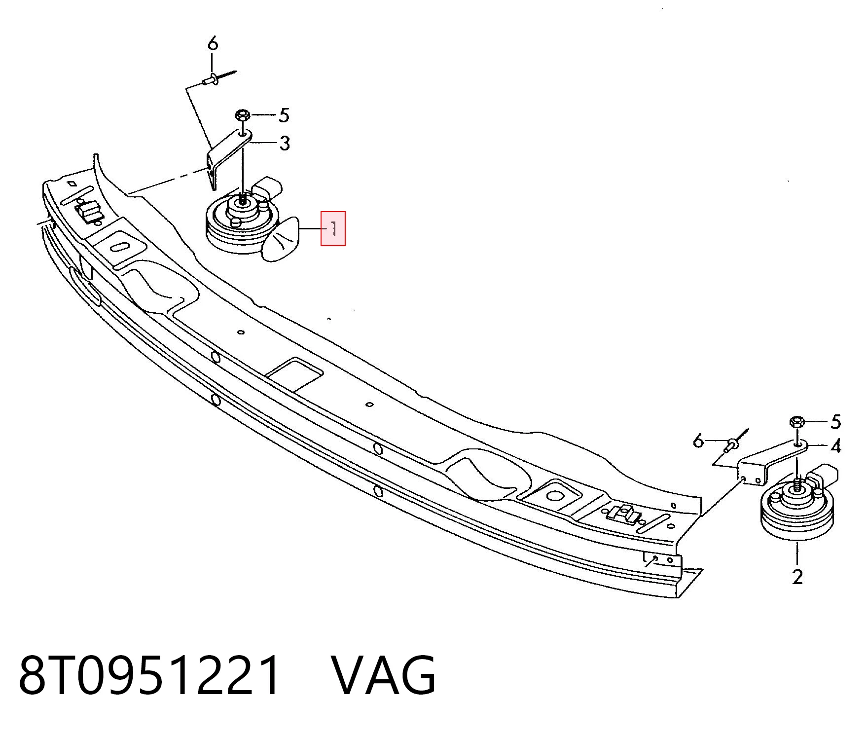 8T0951221 VAG Клаксон