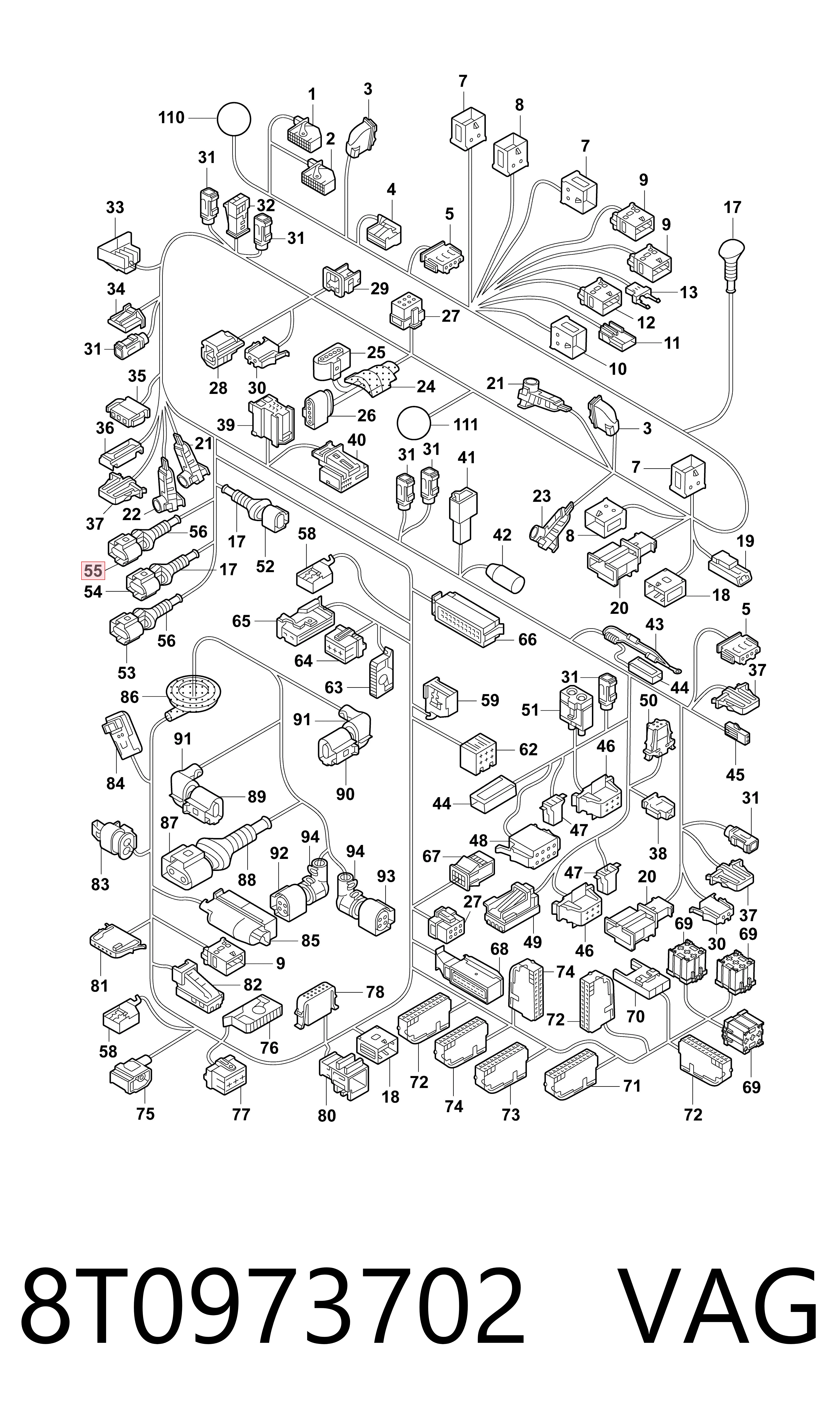 30973006 AND Разъем (фишка) датчика ABS