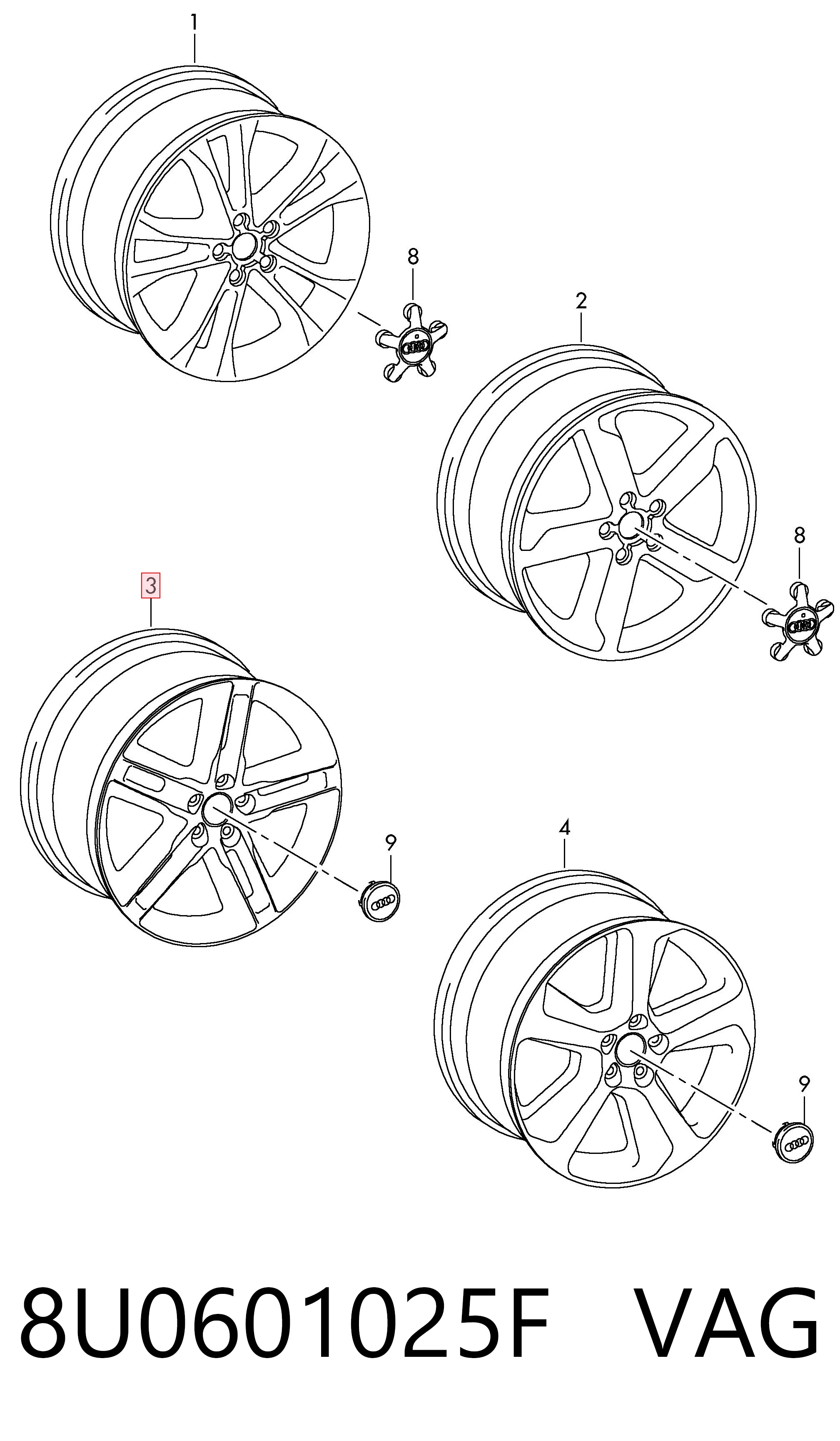 8U0601025F VAG Оригинальные диски