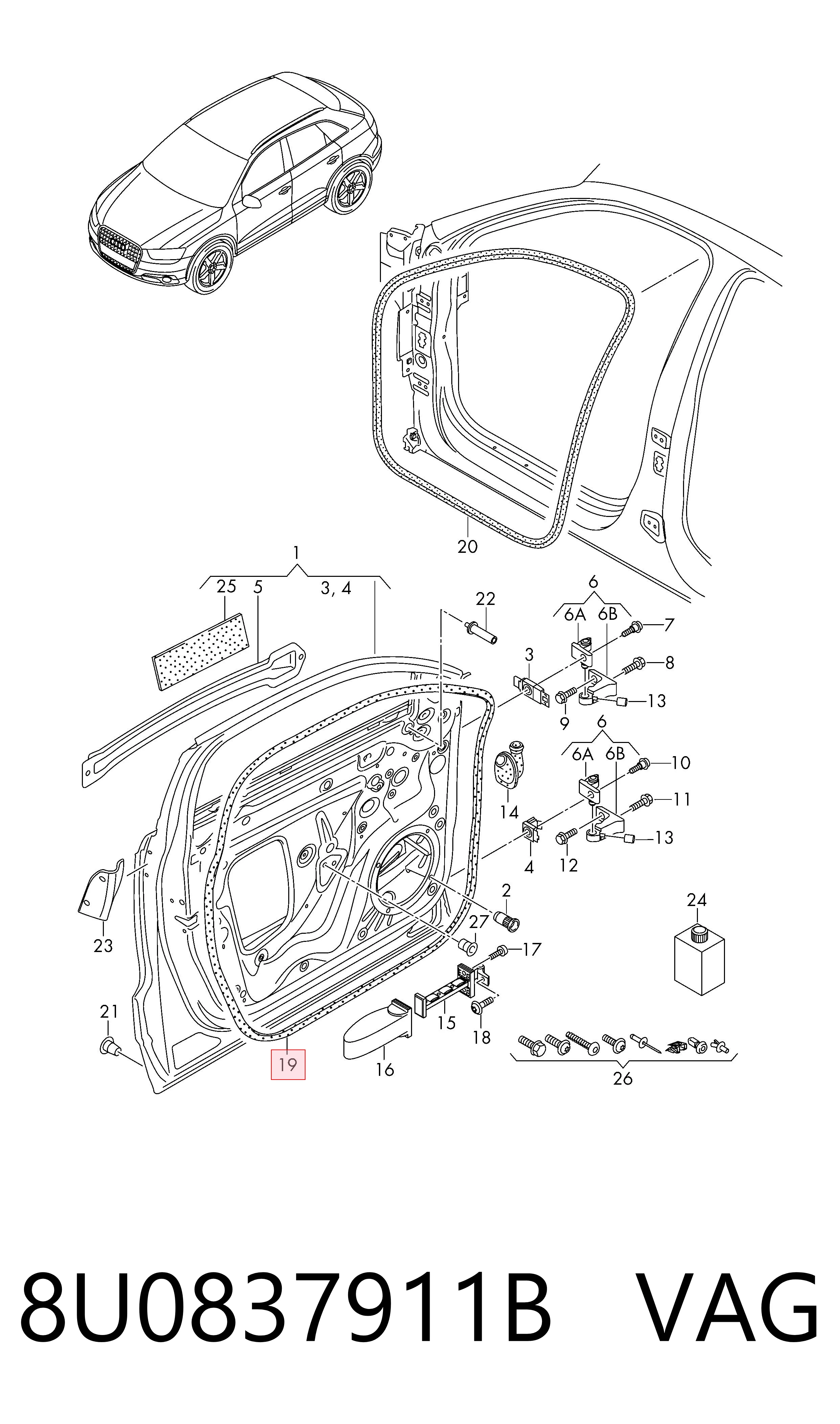  VAG 8U0837911B цена, от 35.47 USD