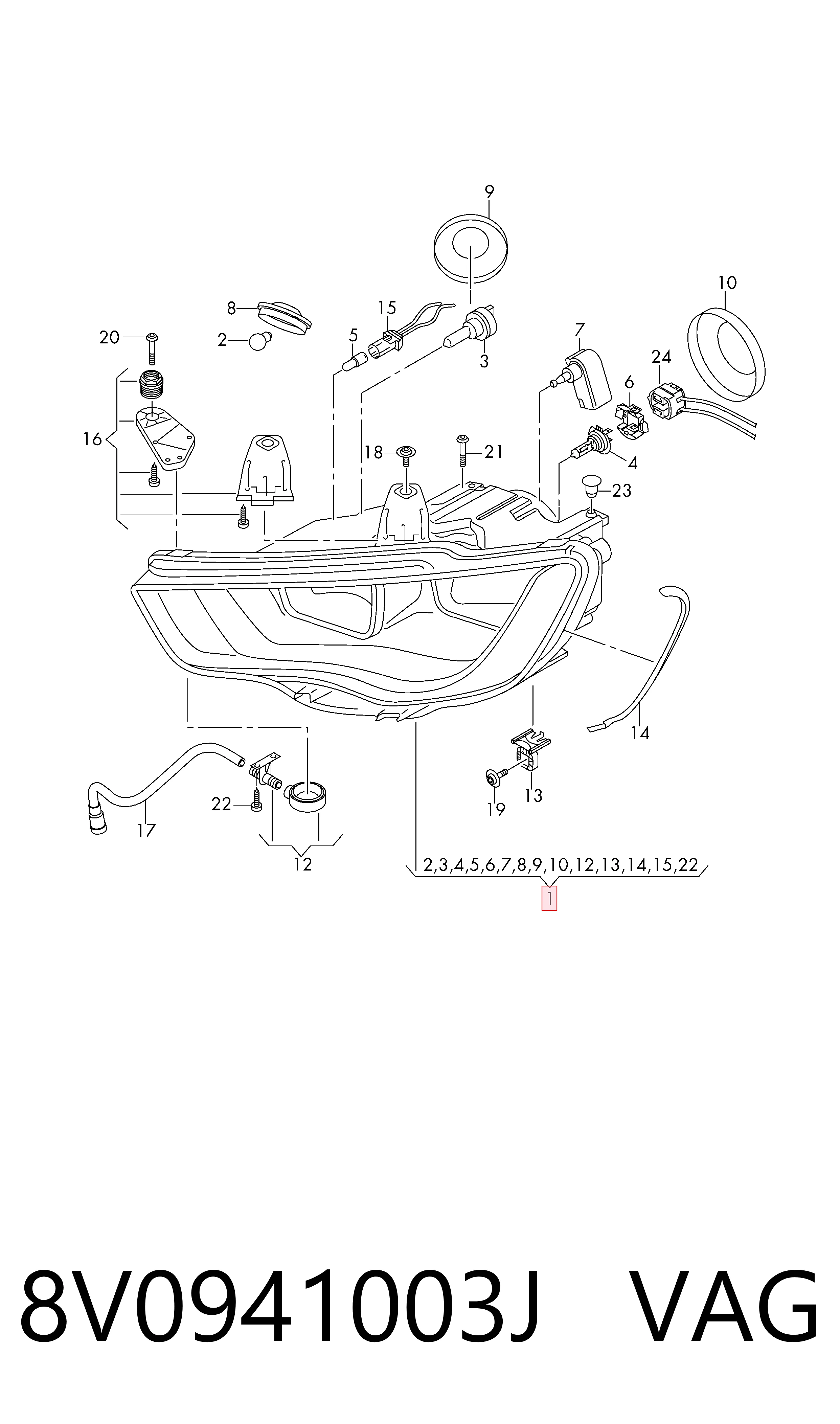 Купить 13C109E Polcar Фара левая передняя