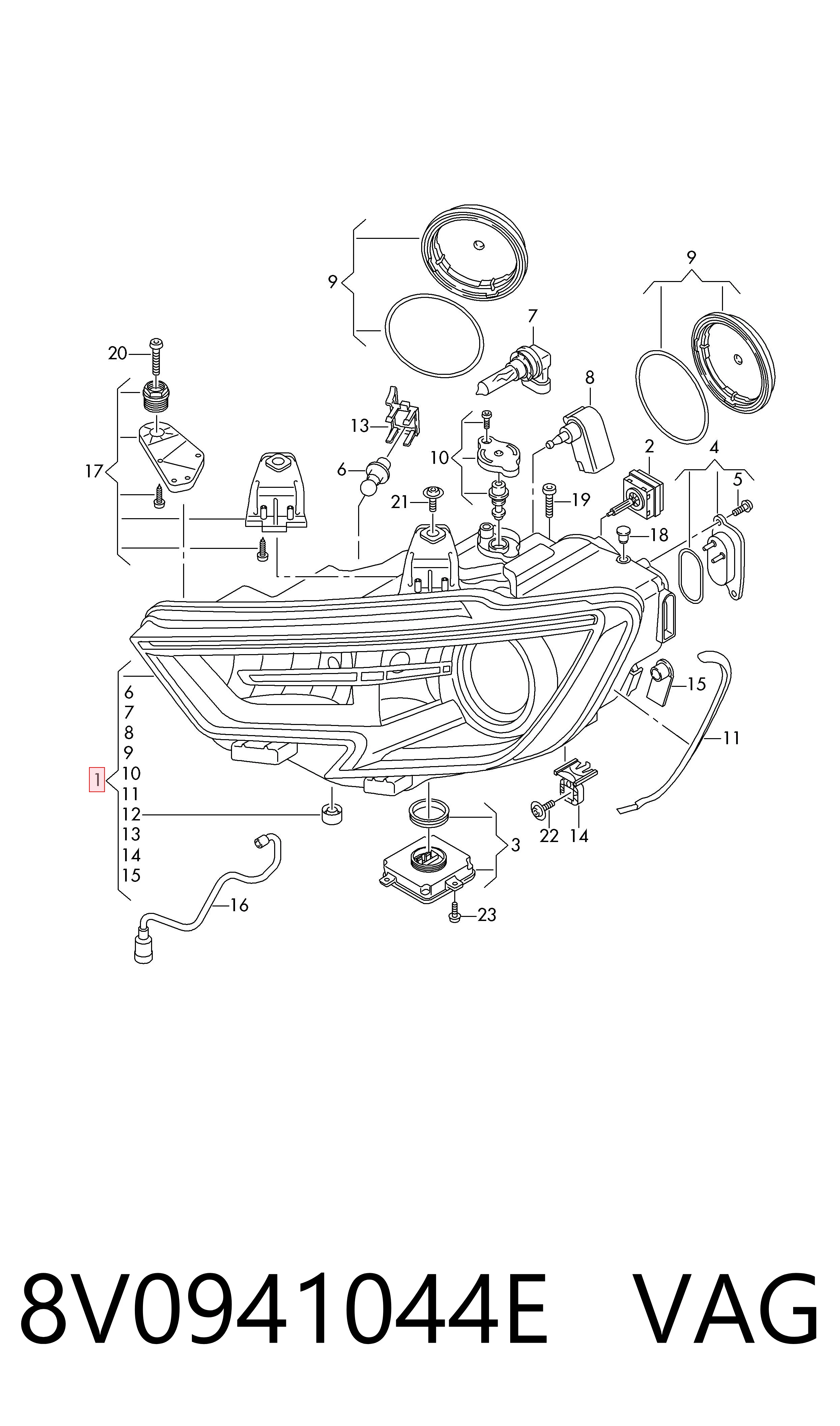 Фара правая VALEO 46815