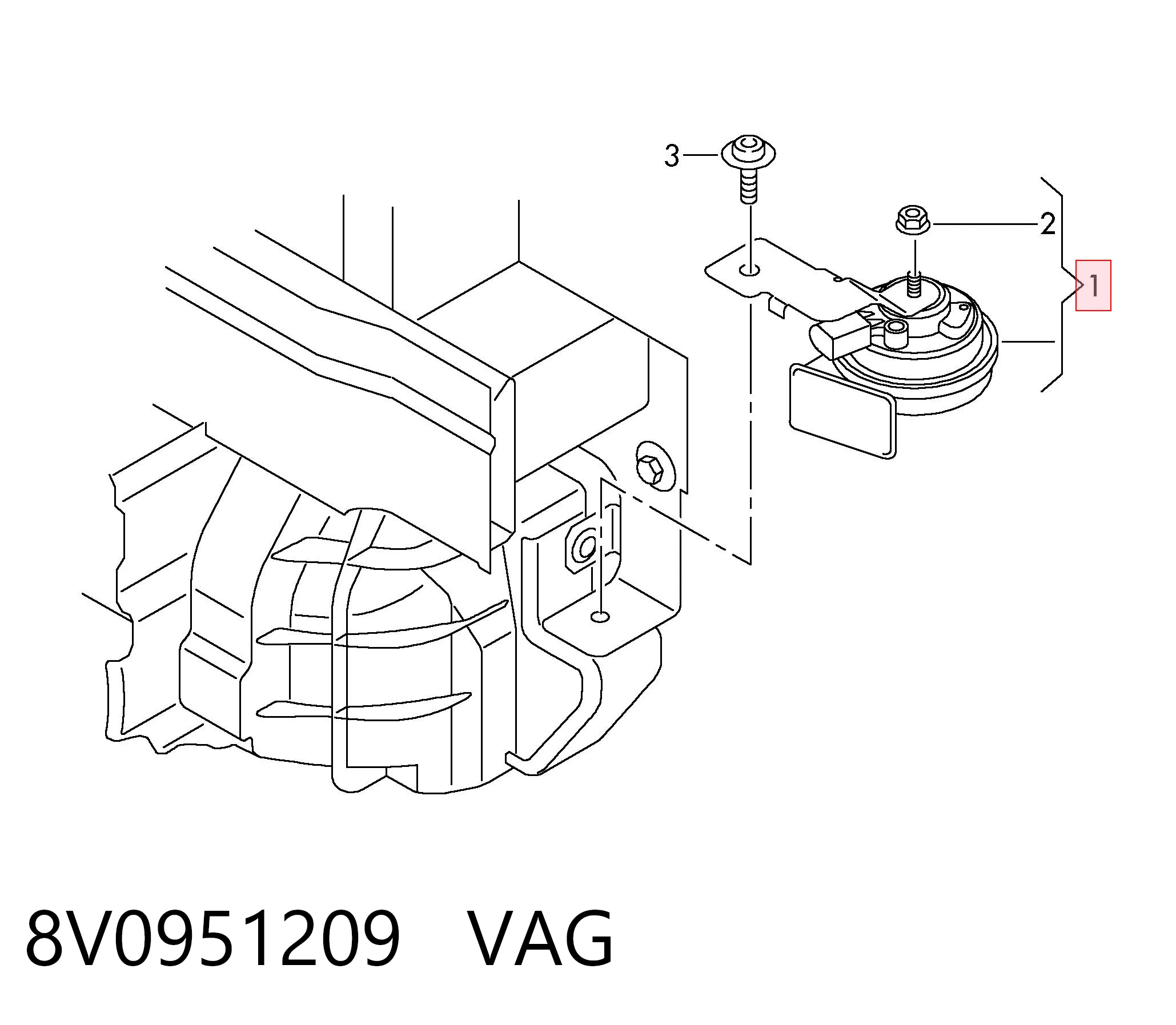 8V0951209 VAG Клаксон