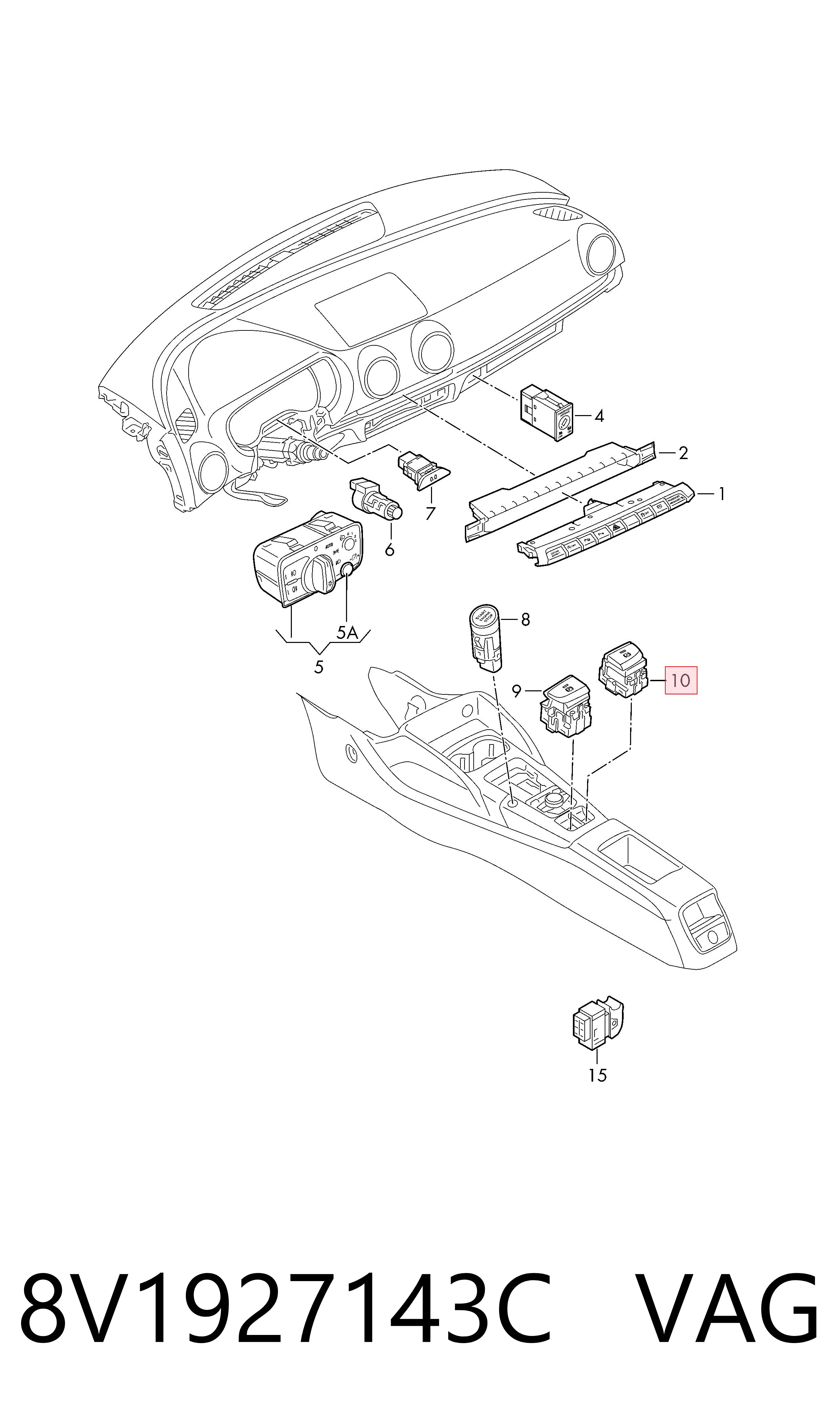 VAG 8V1927143C цена, от 84.73 USD