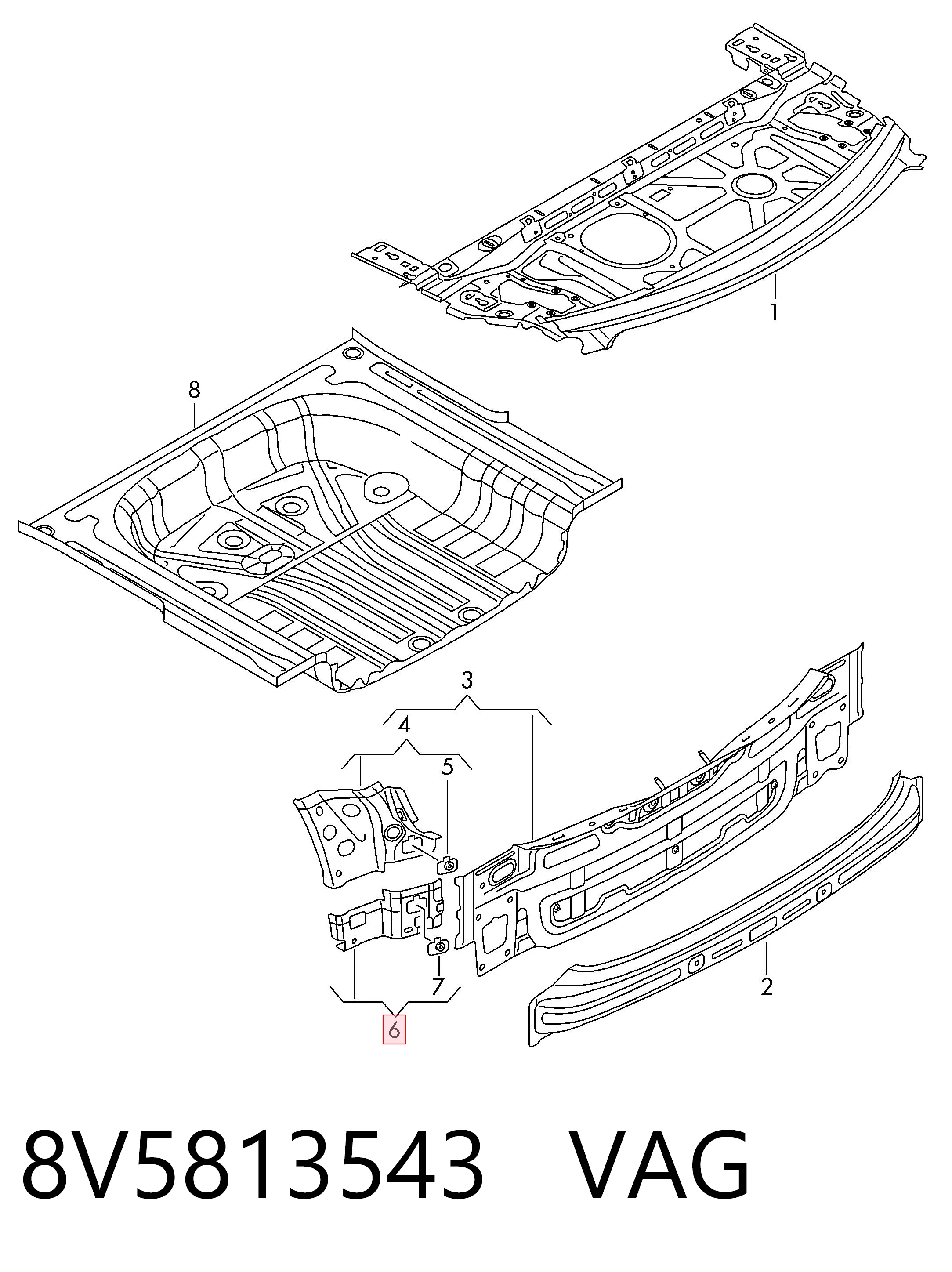  VAG 8V5813543 цена, от 39.55 USD