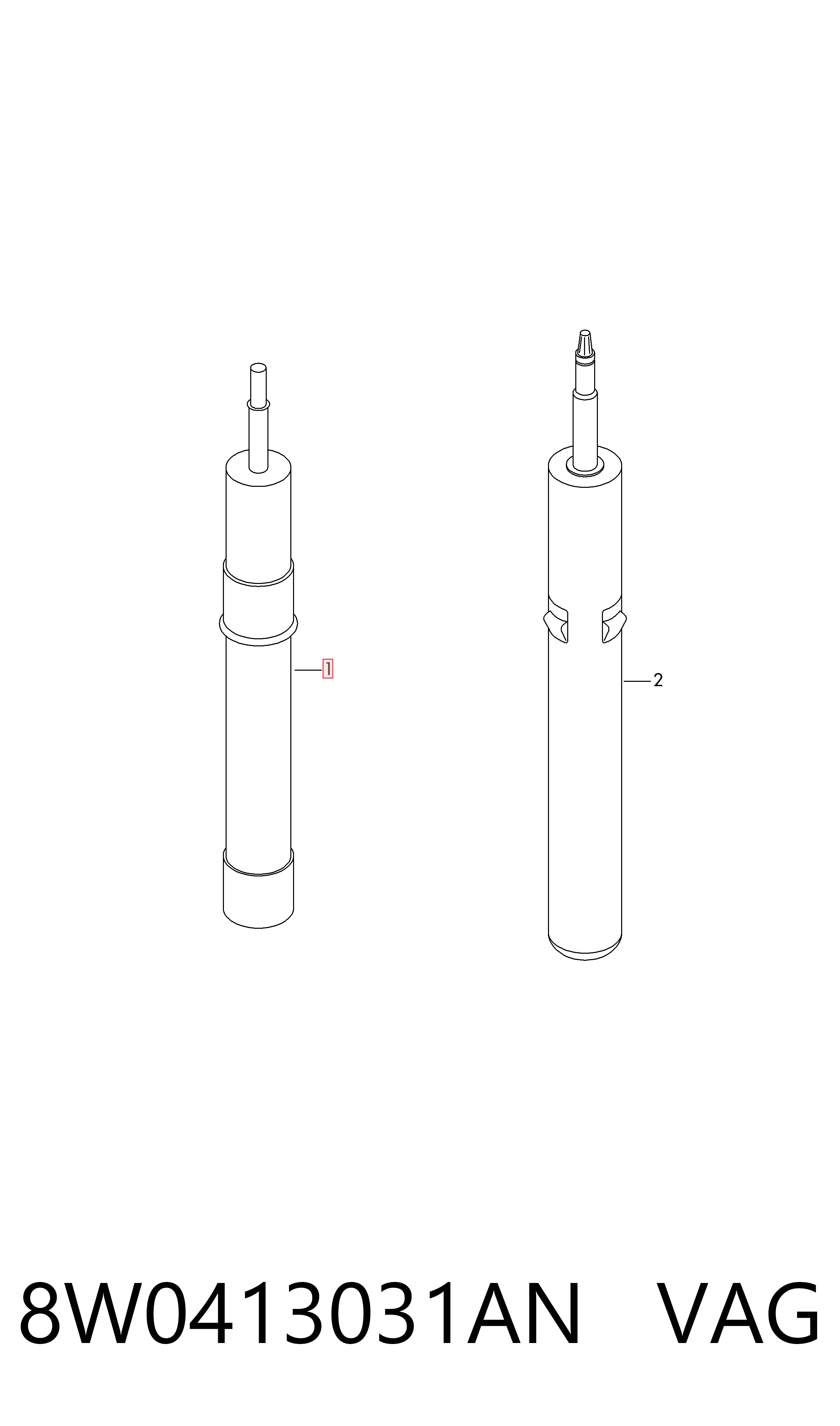 8W0413031AN VAG Стойка передняя