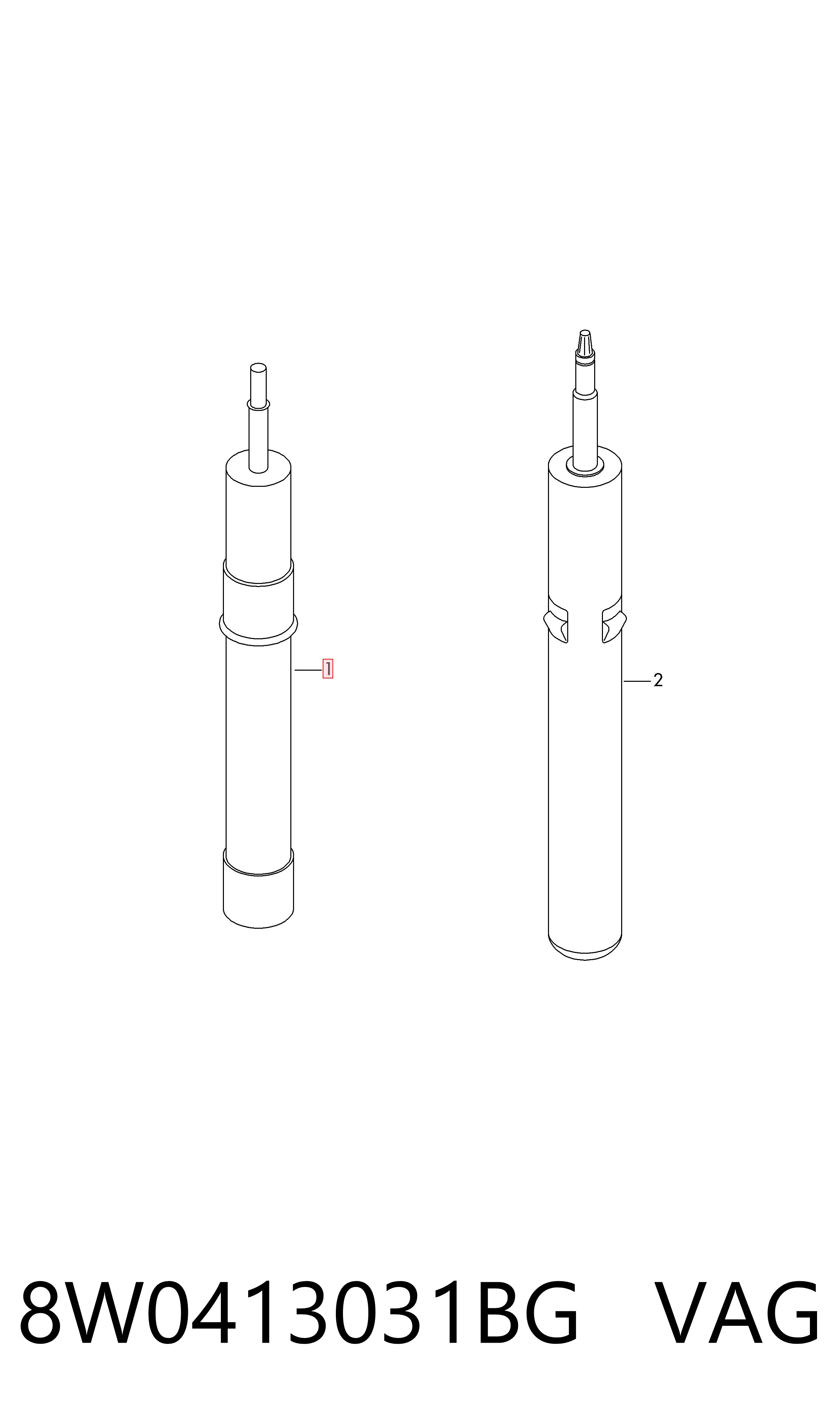 8W0413031BG VAG Стойка передняя