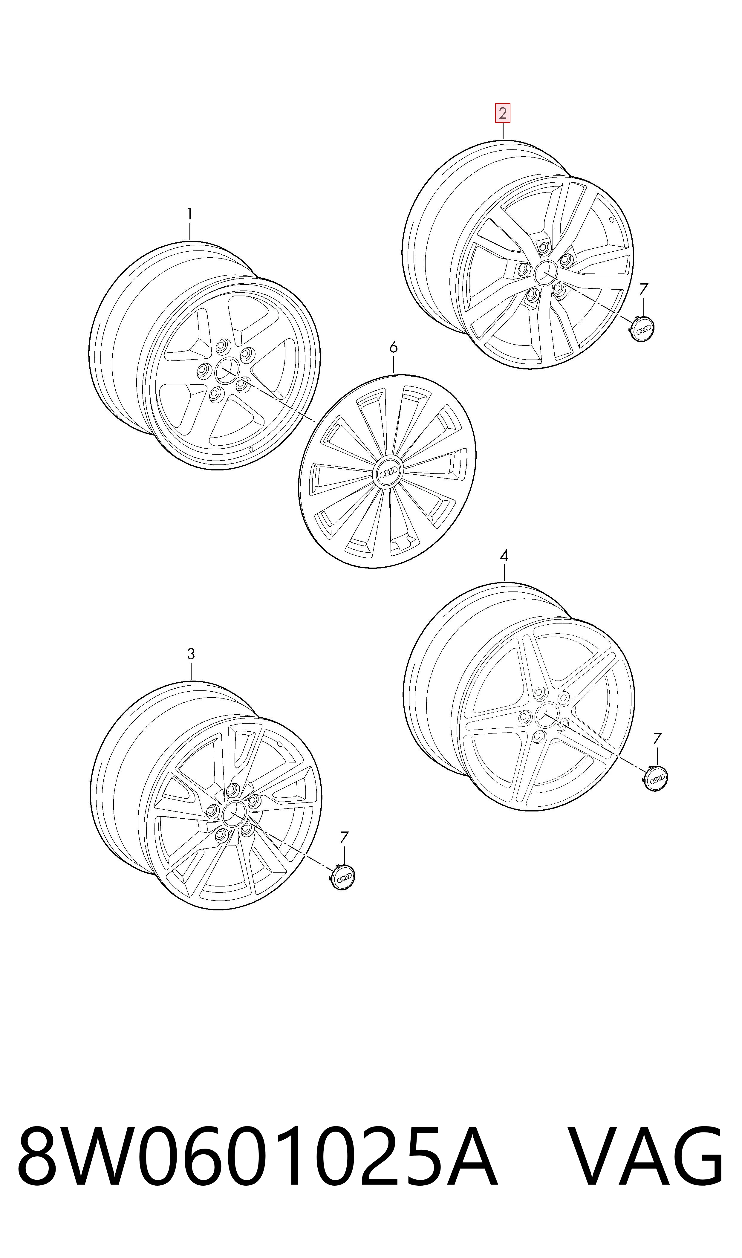 8W0601025A VAG Оригинальные диски
