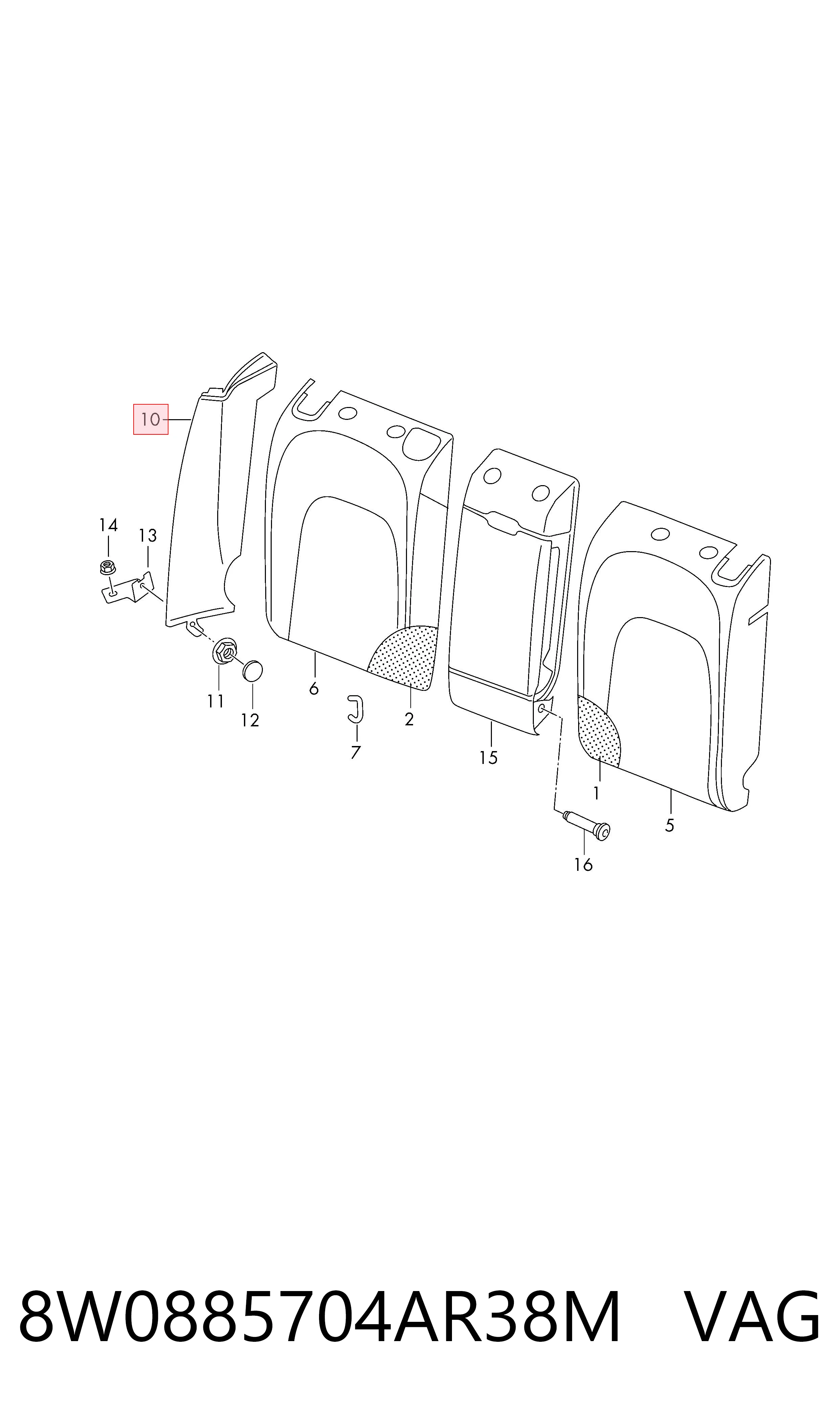 8W0885704AR38M VAG 